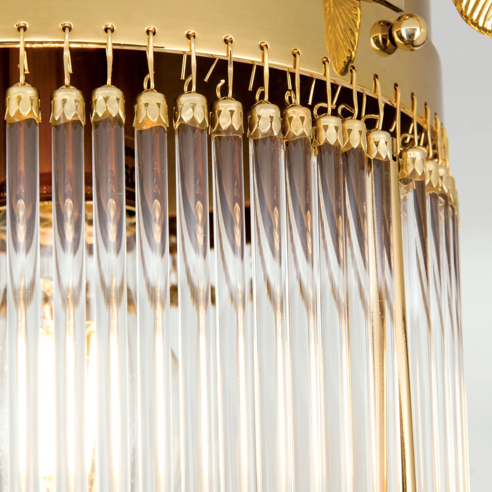 Plafonska lampa ADELE, 24-karatno pozlaćena, kristalni stakleni štapići, Ø 24 cm - 5