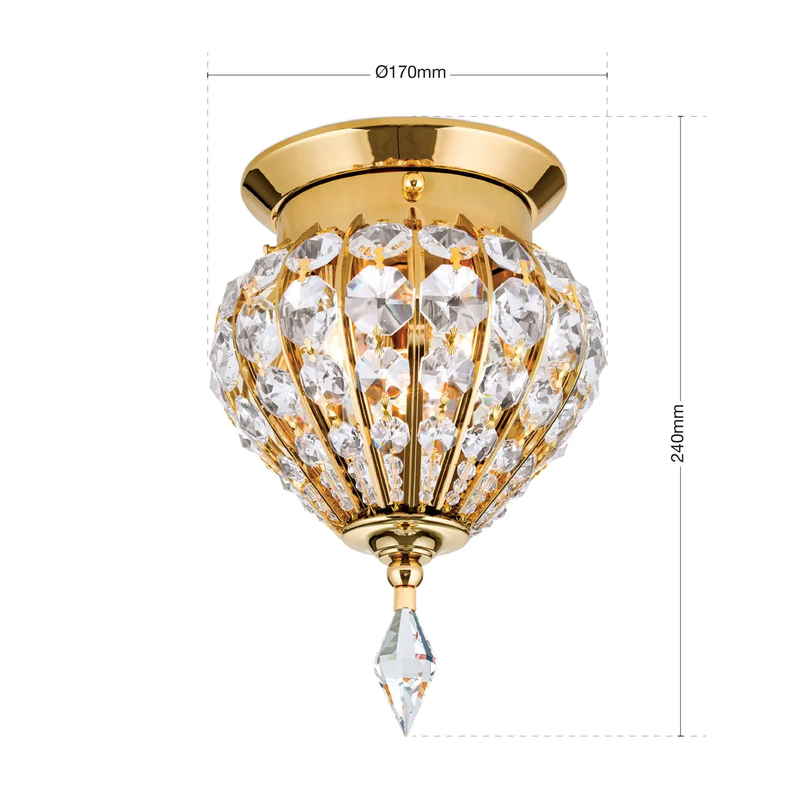 Plafonska lampa ORIENTAL, zlato, 17 cm - 7