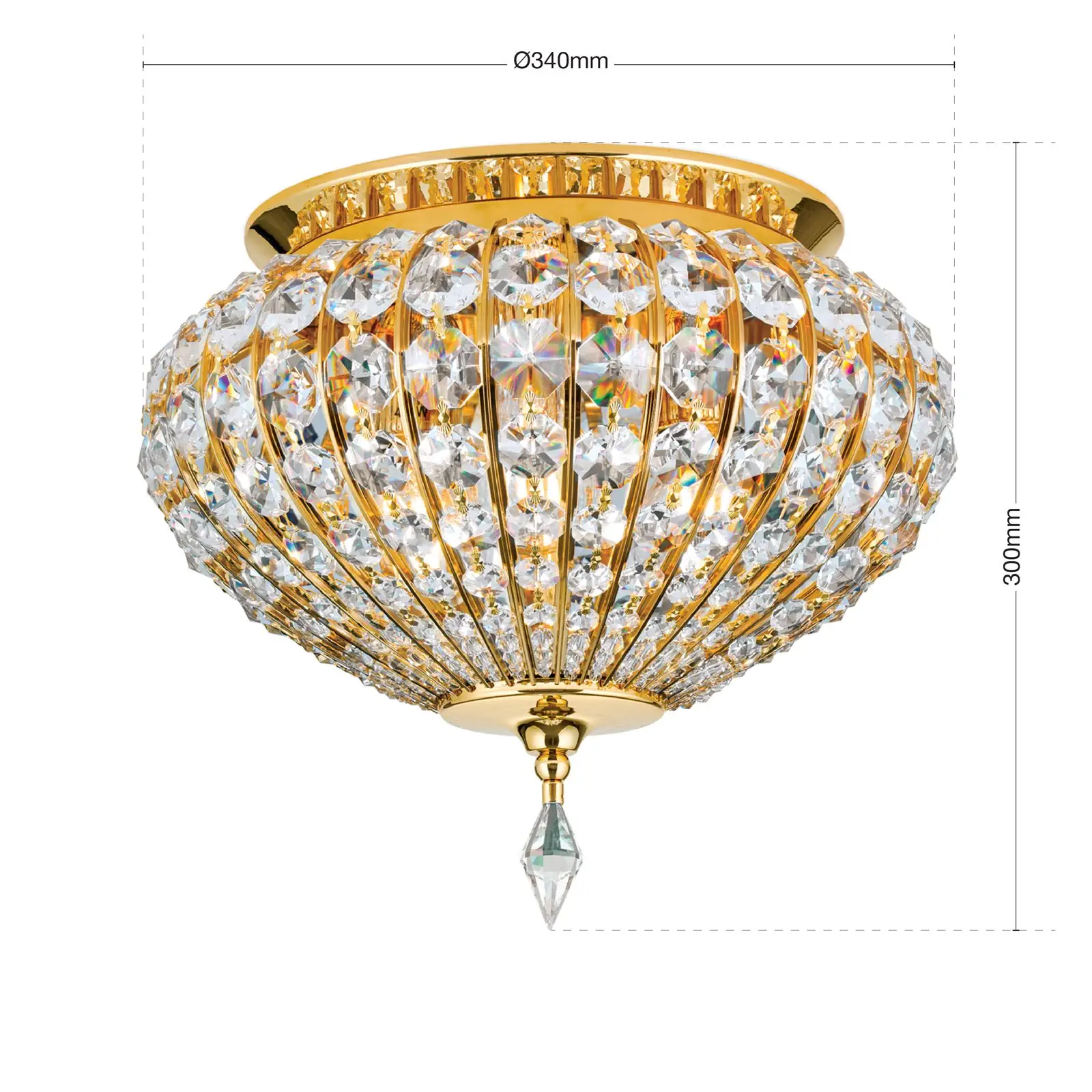 Plafonska lampa ORIENTAL, zlato, 34 cm - 7