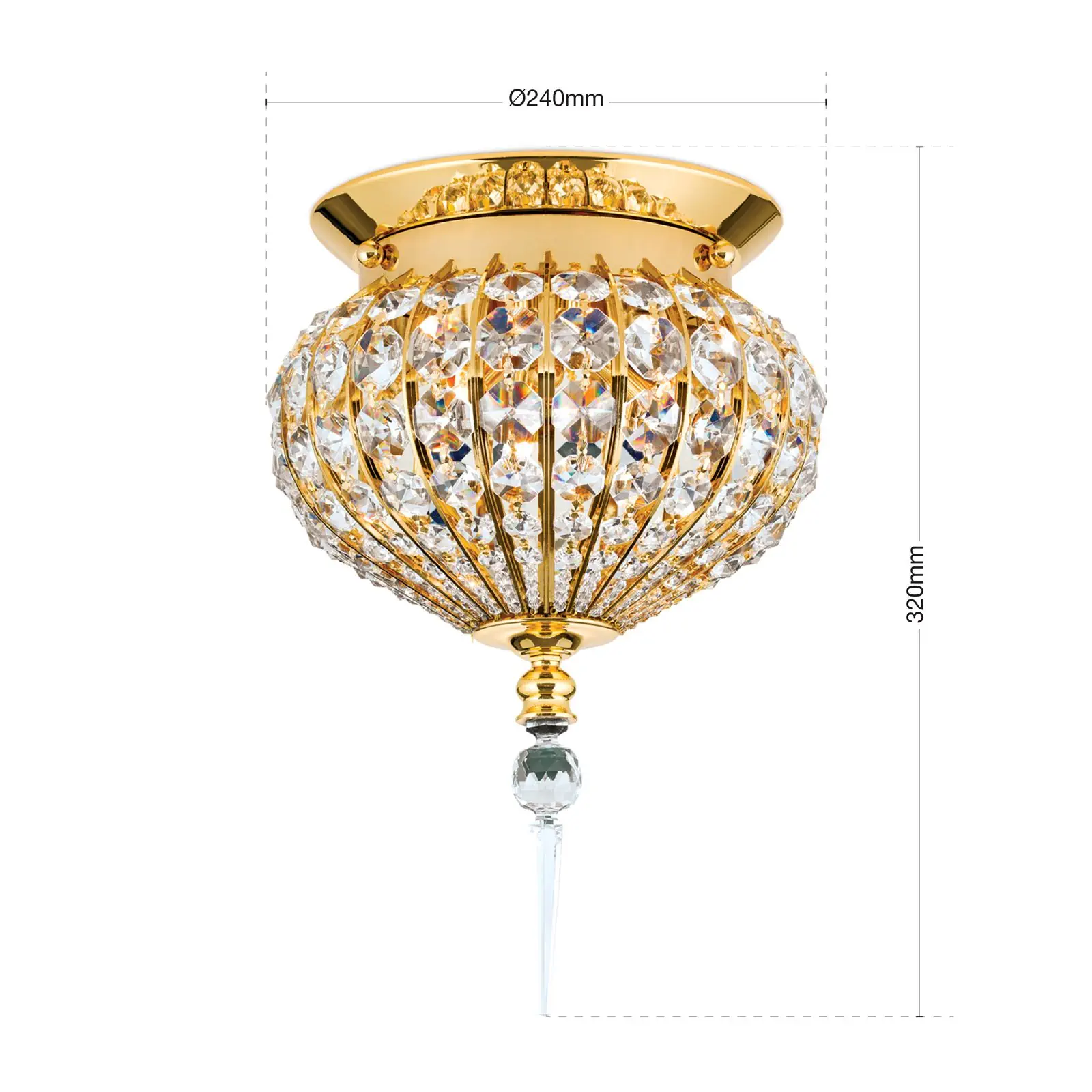 Plafonska lampa ORIENTAL, zlato, Ø 24 cm - 7