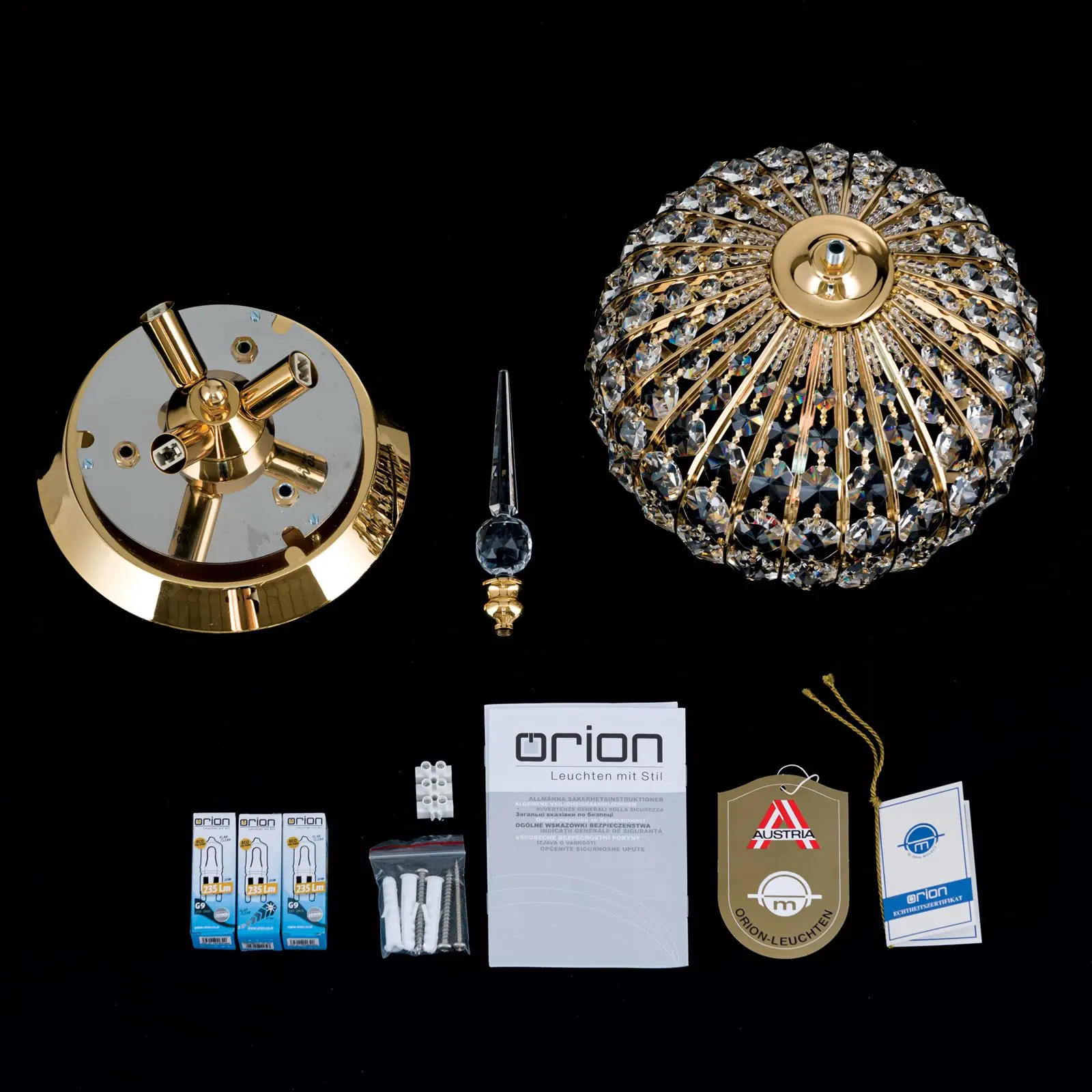 Plafonska lampa ORIENTAL, zlato, Ø 24 cm - 8