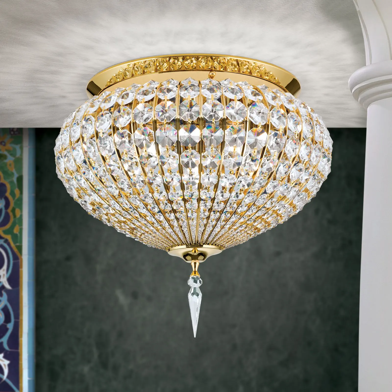 Plafonska lampa ORIENTAL, zlato, 50 cm - 1