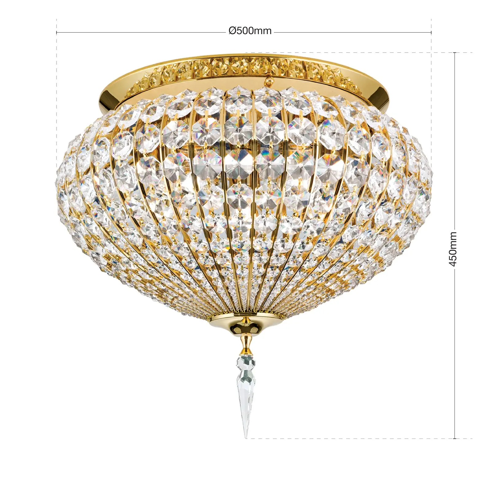Plafonska lampa ORIENTAL, zlato, 50 cm - 7