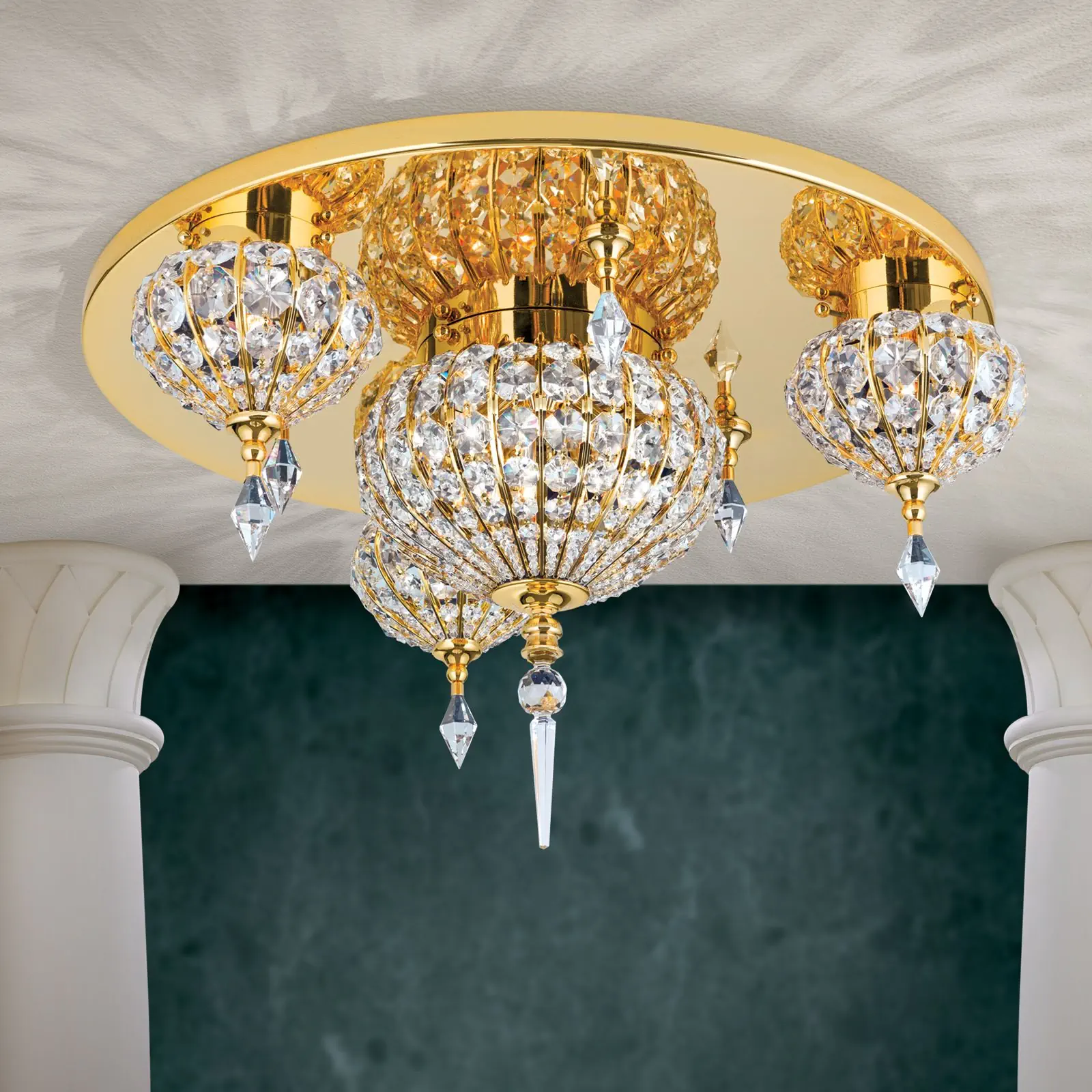 Plafonska lampa ORIENTAL, zlato, Ø 62 cm - 1