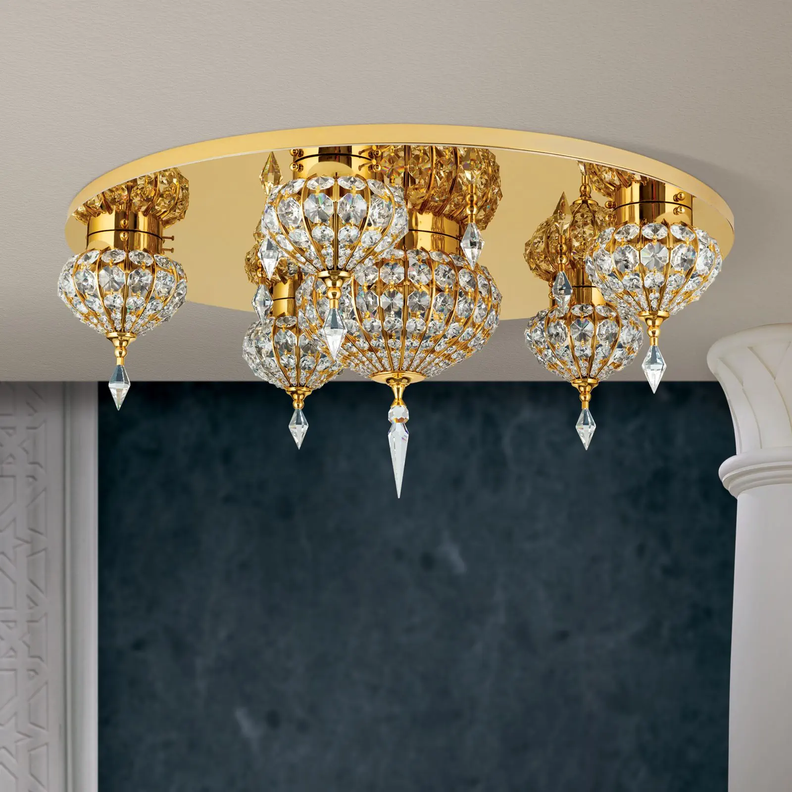 Plafonska lampa ORIENTAL, zlato, Ø 82 cm - 3