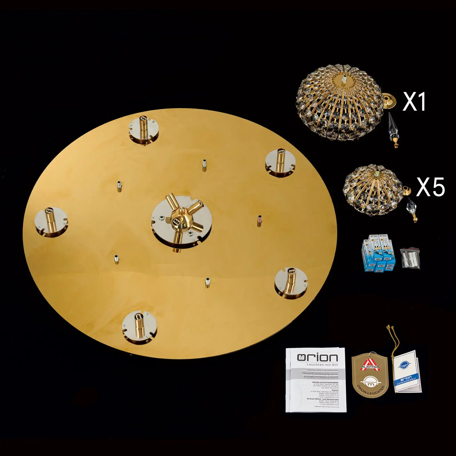 Plafonska lampa ORIENTAL, zlato, Ø 82 cm - 8