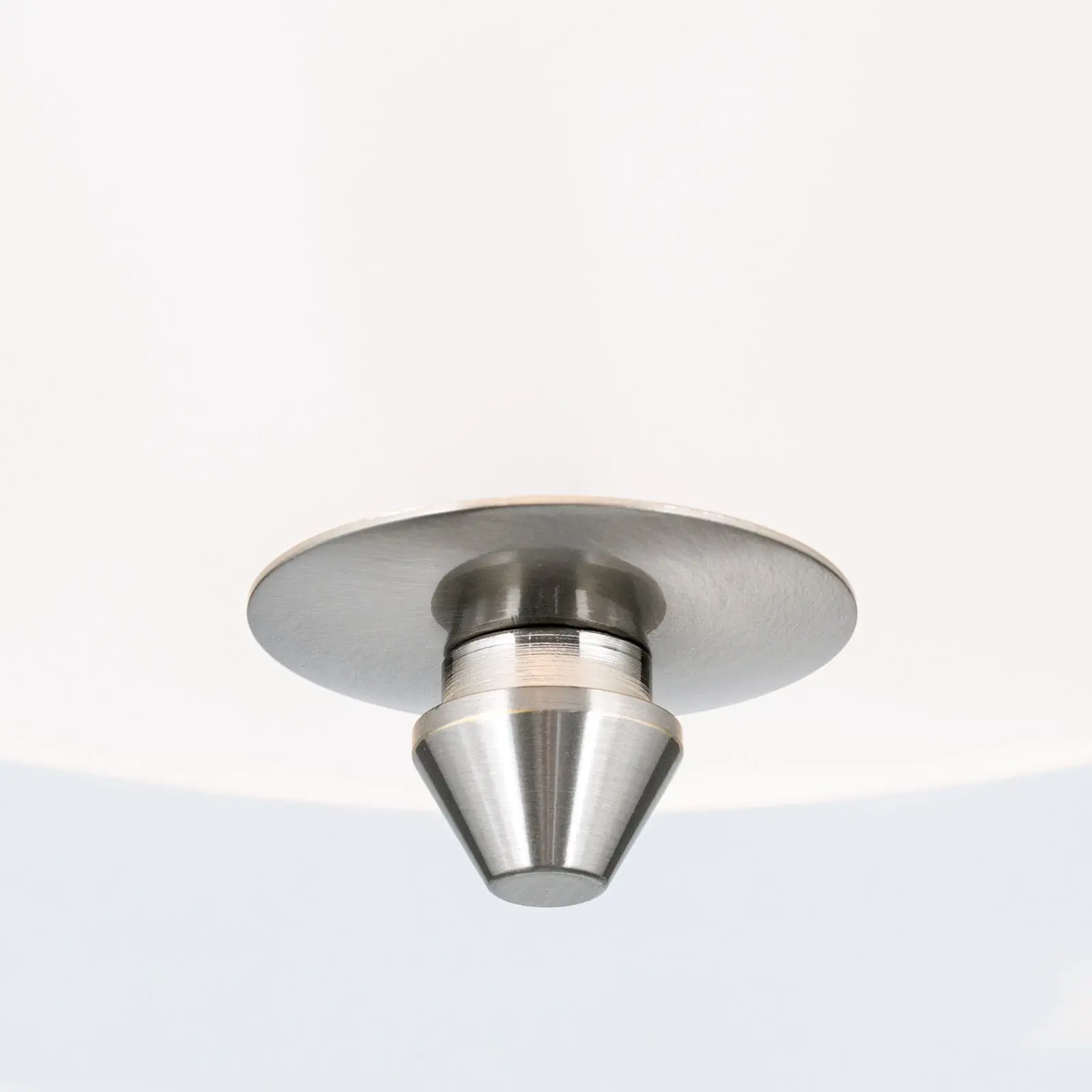 Plafonska lampa OPALDESIGN, satinirana, sa transparentnim mat staklom, Ø 38 cm - 6