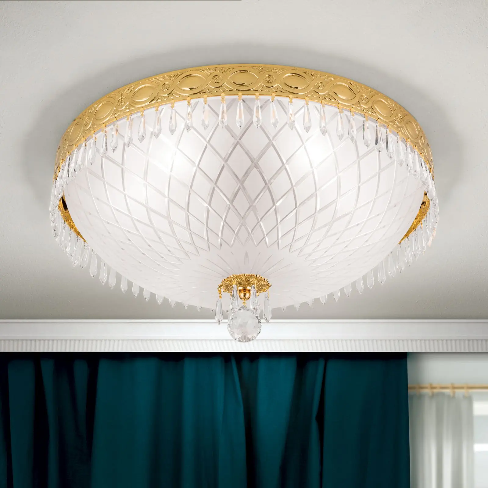 Plafonska lampa EMPIRE CRYSTAL, zlato, Ø 45 cm - 2