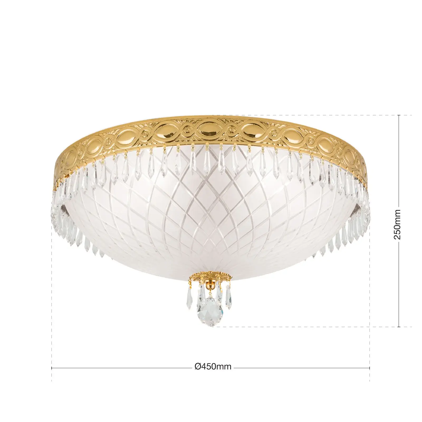 Plafonska lampa EMPIRE CRYSTAL, zlato, Ø 45 cm - 7