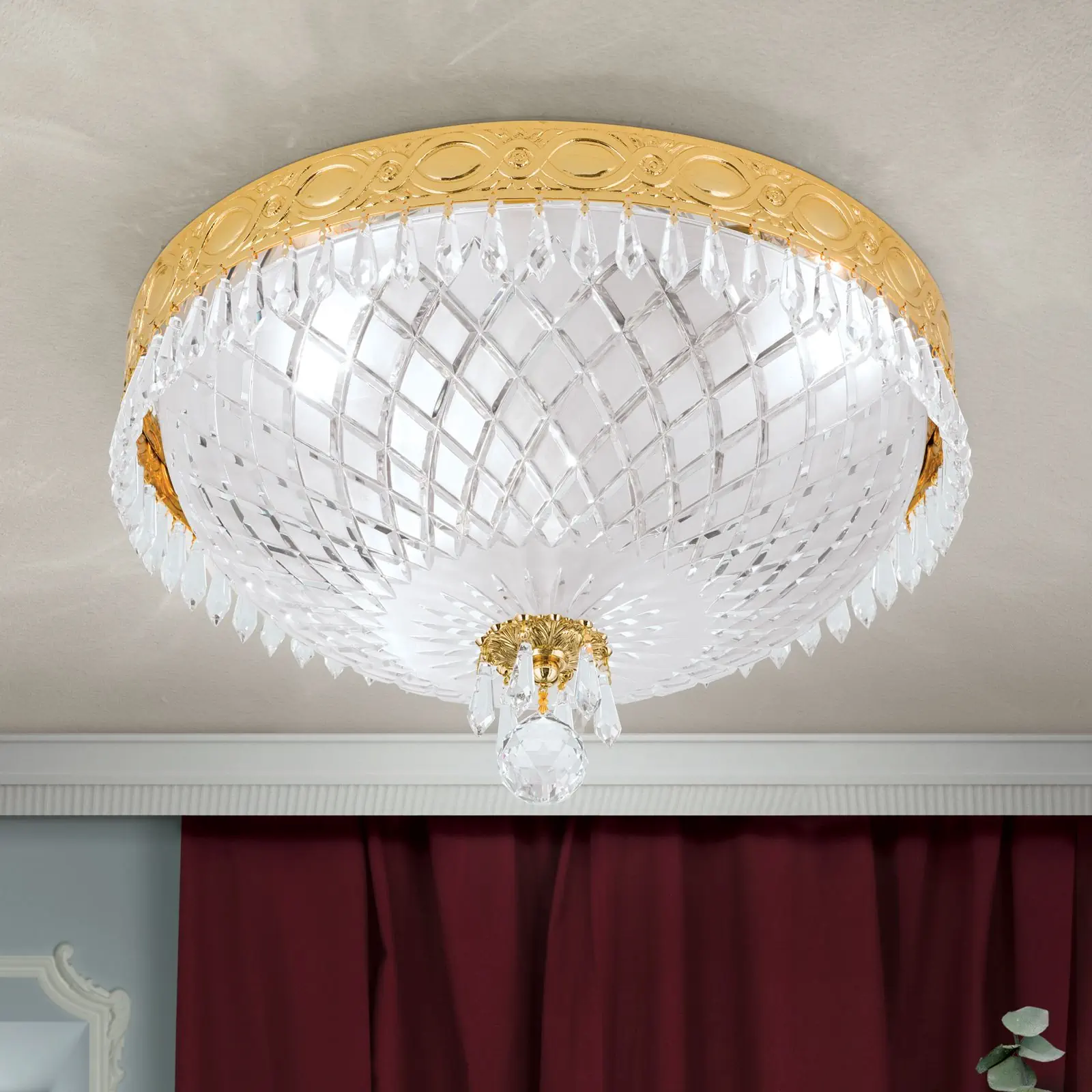 Plafonska lampa EMPIRE CRYSTAL, zlato, Ø 39 cm - 2