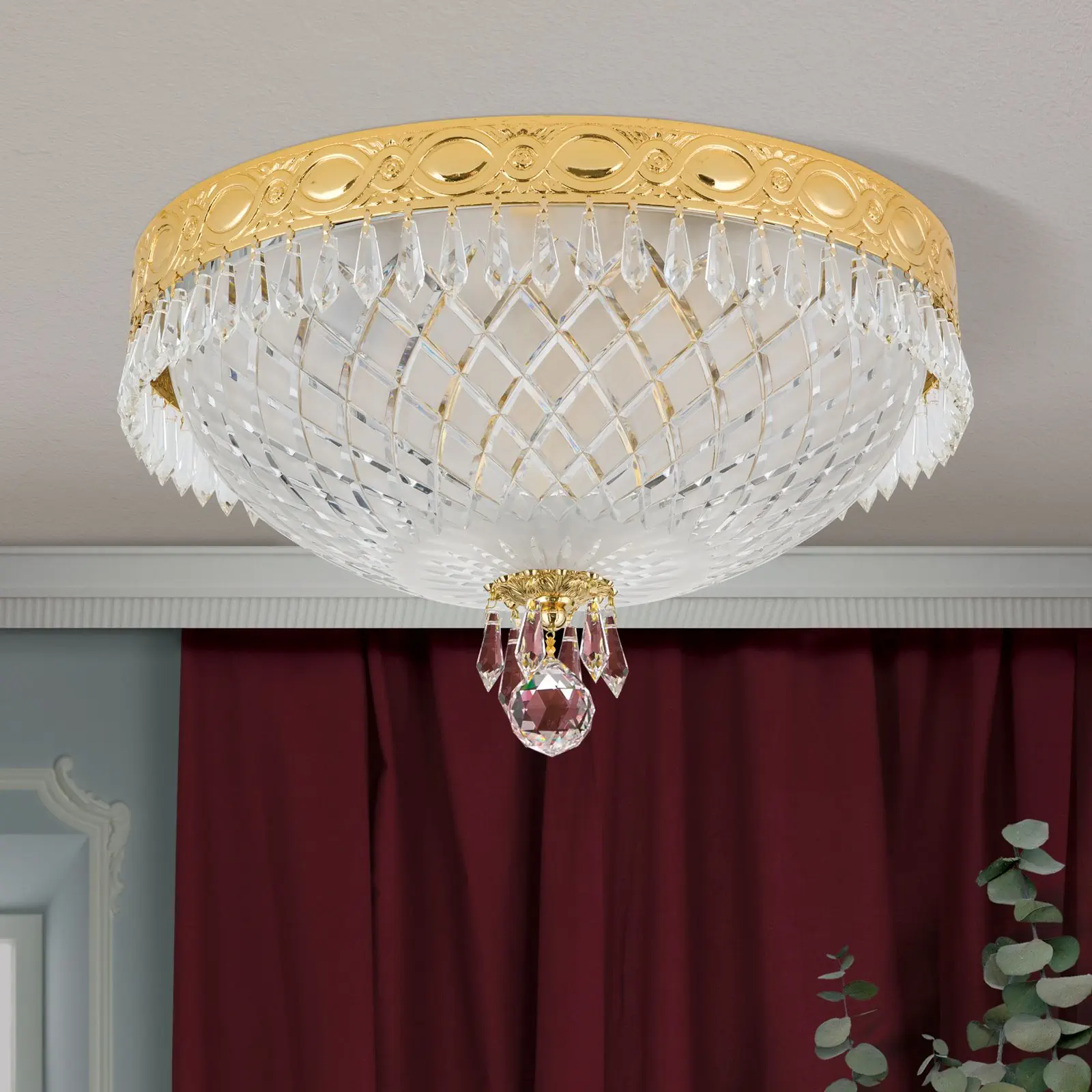 Plafonska lampa EMPIRE CRYSTAL, zlato, Ø 39 cm - 3