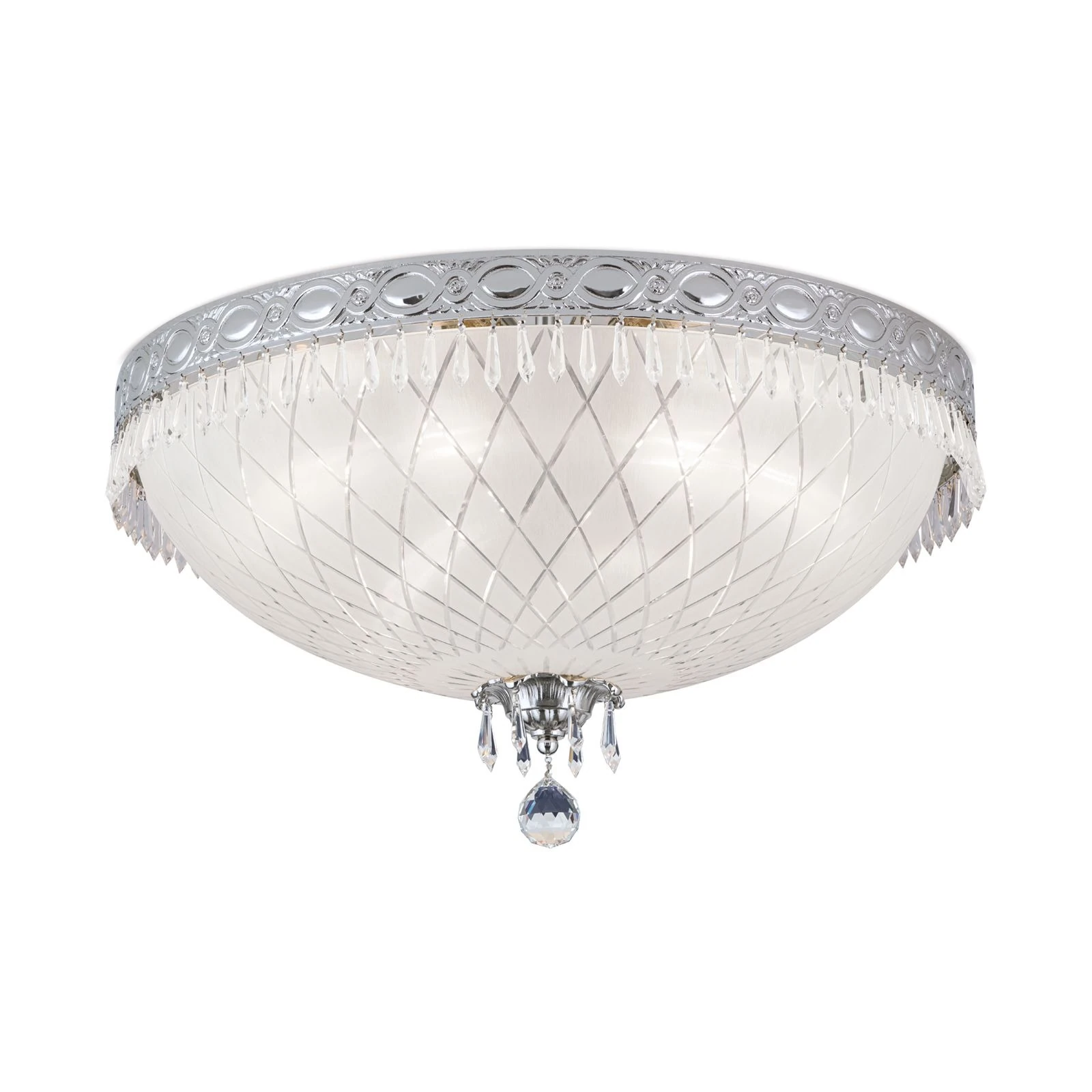 Plafonska lampa EMPIRE CRYSTAL, antik srebro, Ø 55 cm - 4