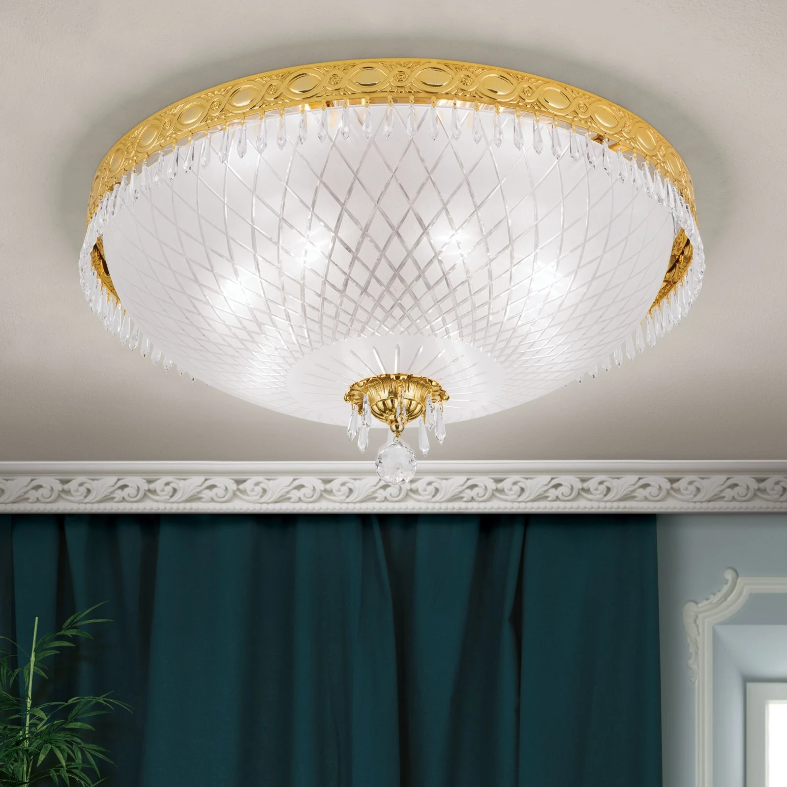 Plafonska lampa EMPIRE CRYSTAL, zlato, Ø 61 cm - 2