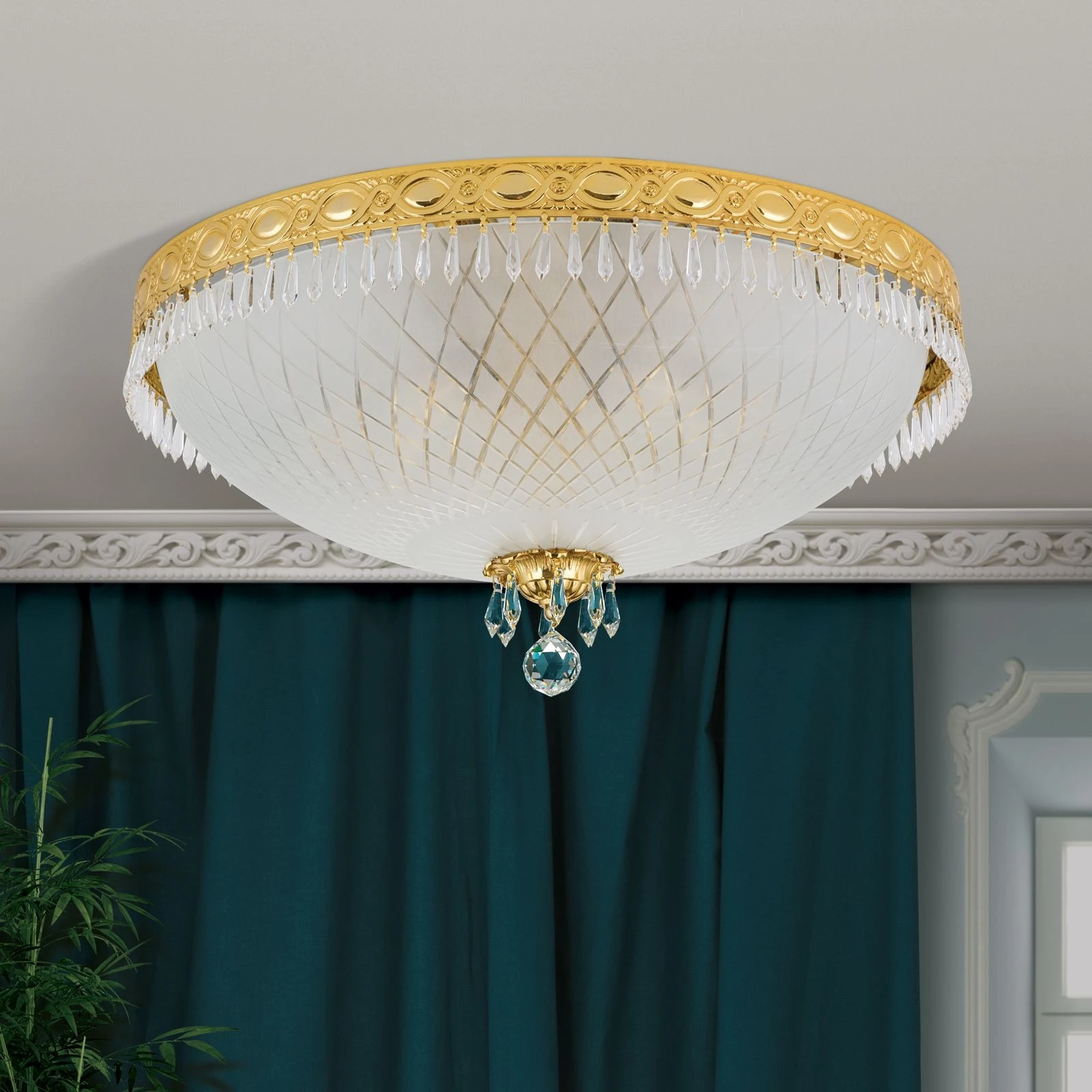 Plafonska lampa EMPIRE CRYSTAL, zlato, Ø 61 cm - 3