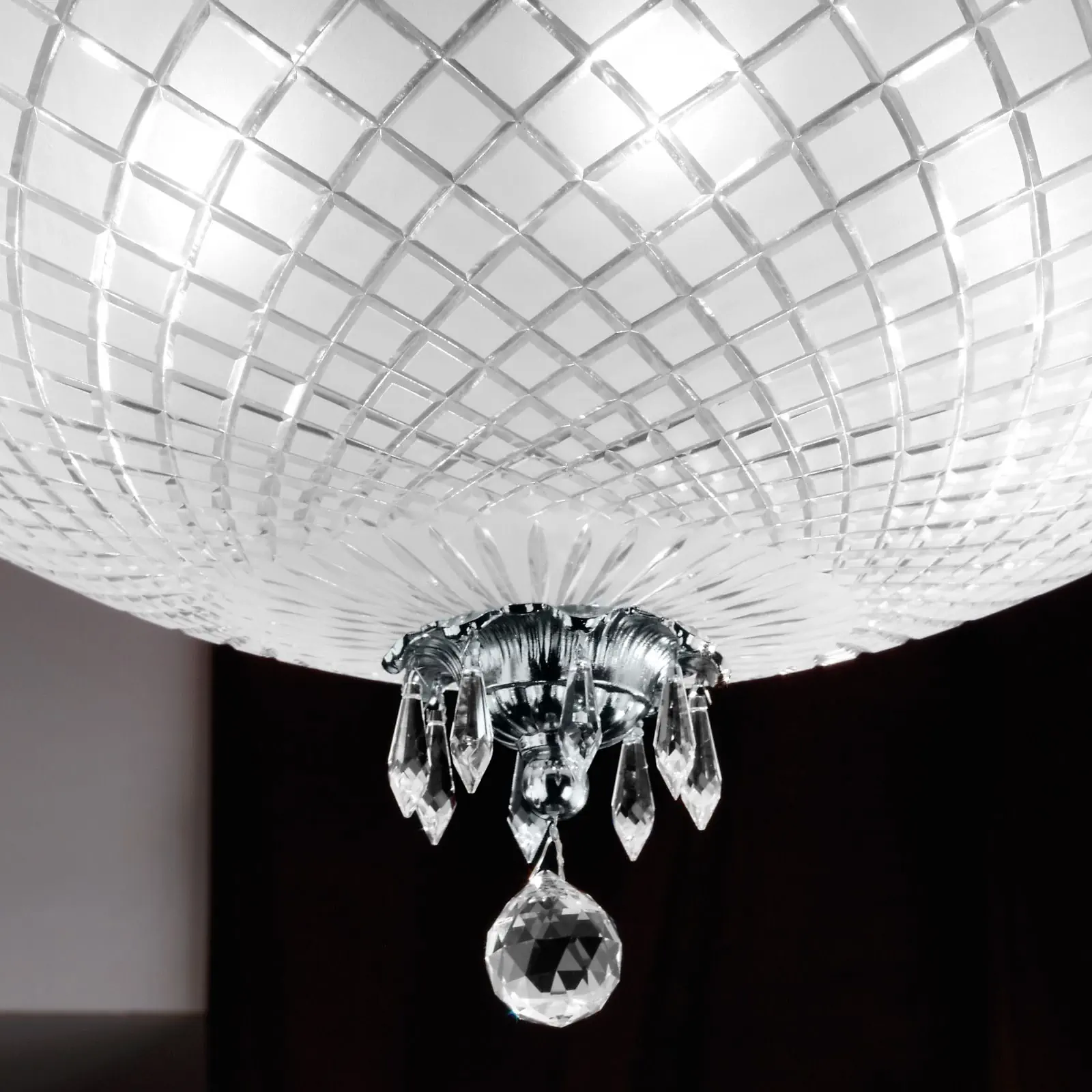 Plafonska lampa EMPIRE CRYSTAL, antik srebro, Ø 61 cm - 3