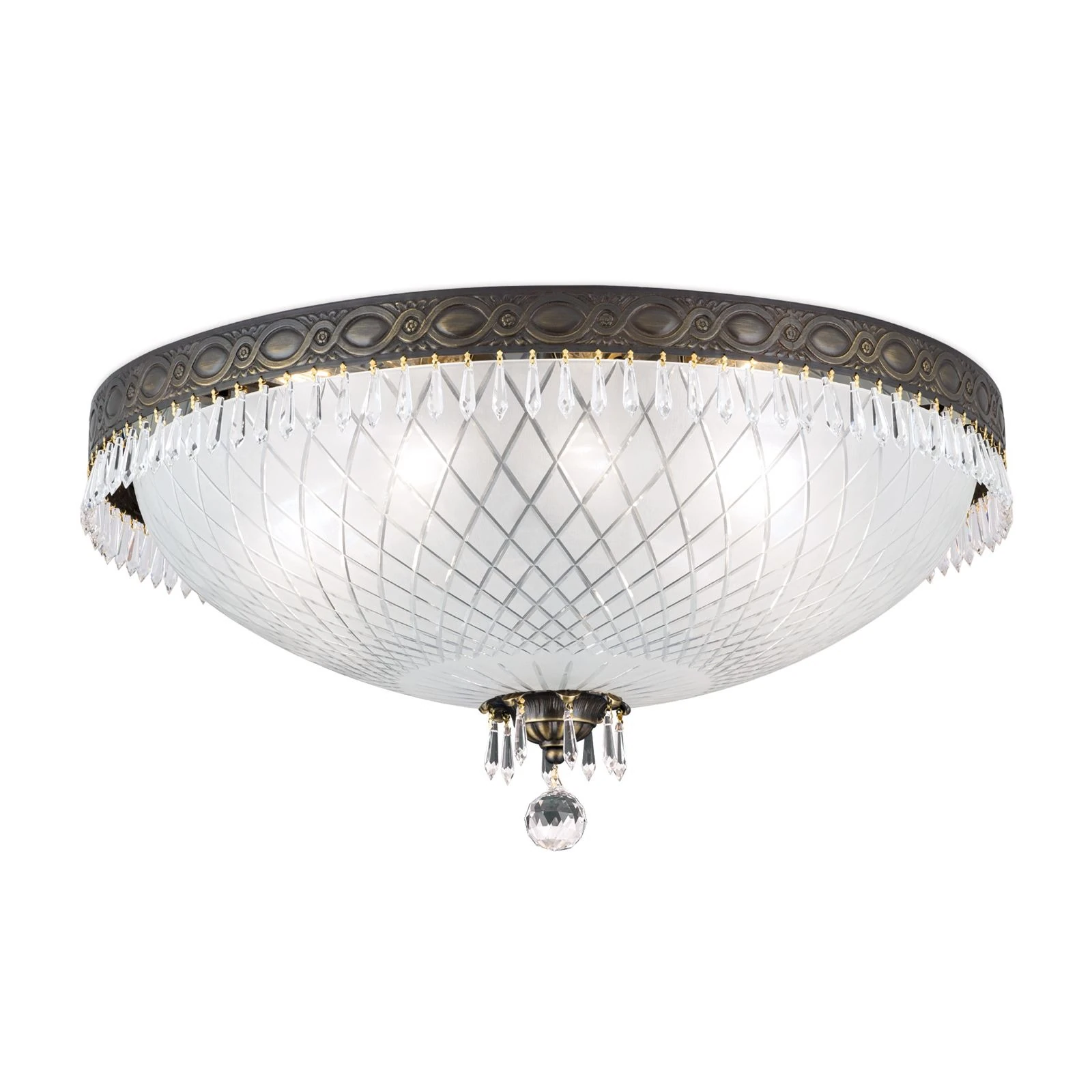 Plafonska lampa EMPIRE CRYSTAL, stara patina, Ø 61 cm - 4