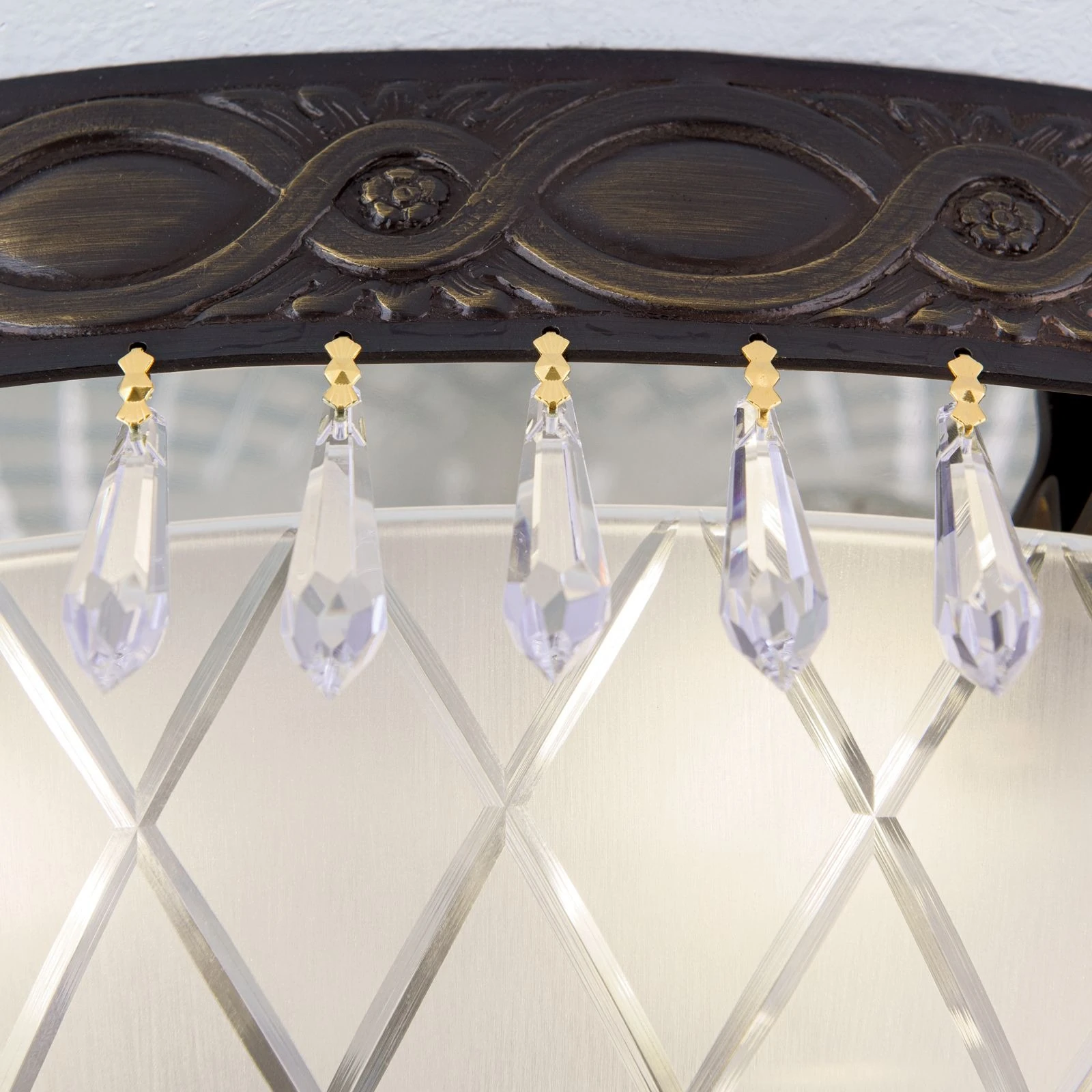 Plafonska lampa EMPIRE CRYSTAL, stara patina, Ø 61 cm - 6