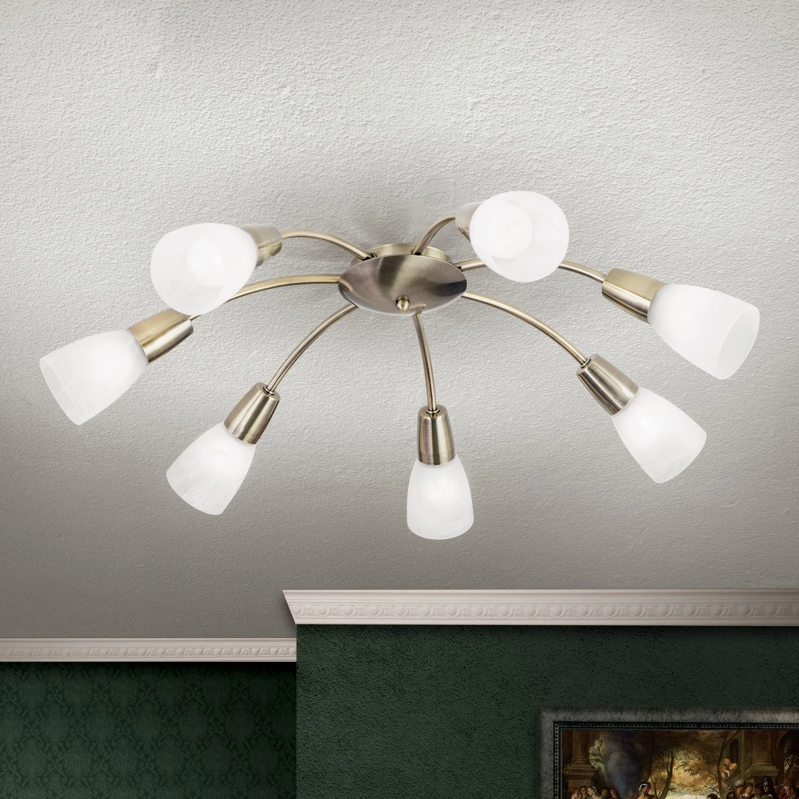 Plafonska lampa TULLO, antik mesing - 2