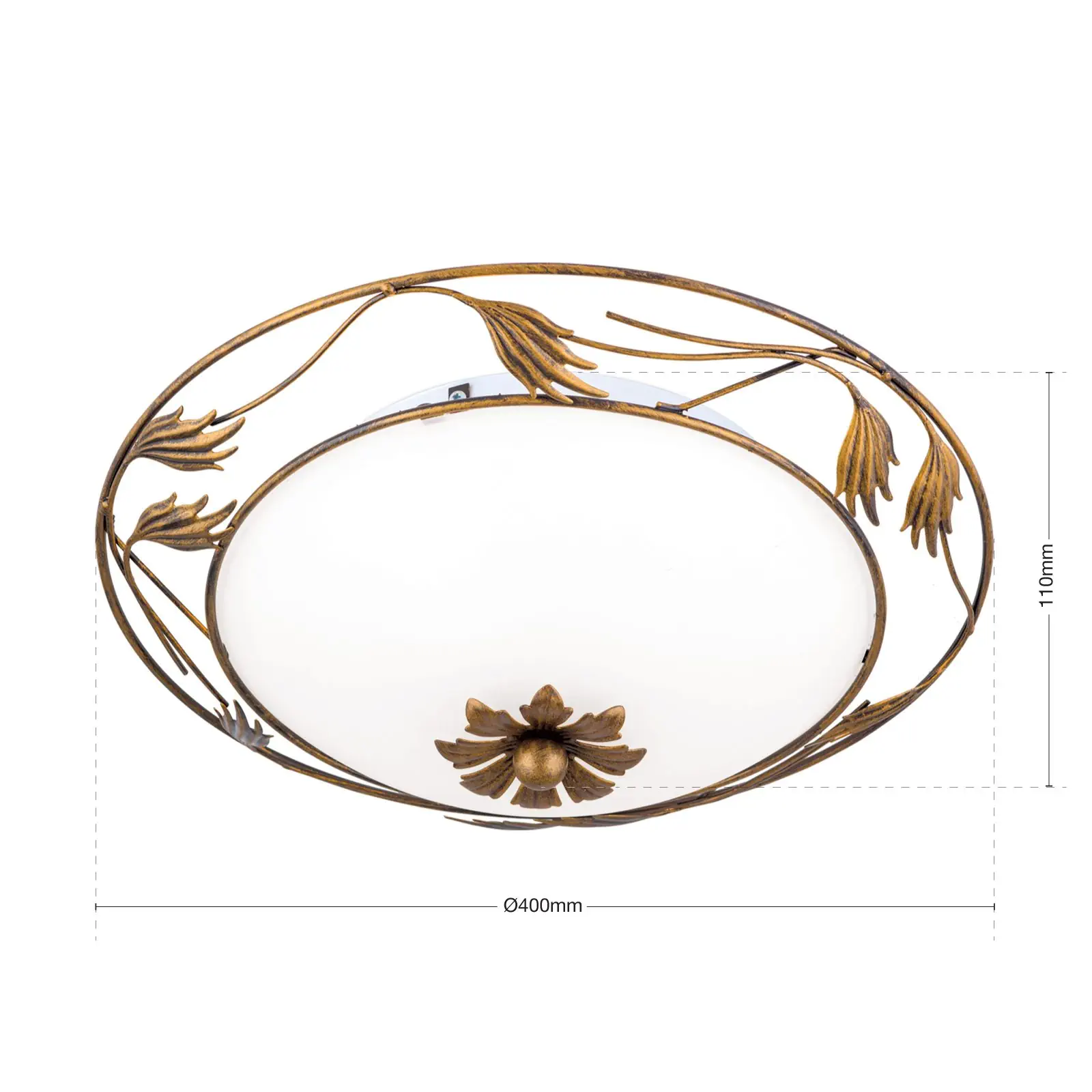 Plafonska lampa FLEUR, antik, Ø 40 cm - 7