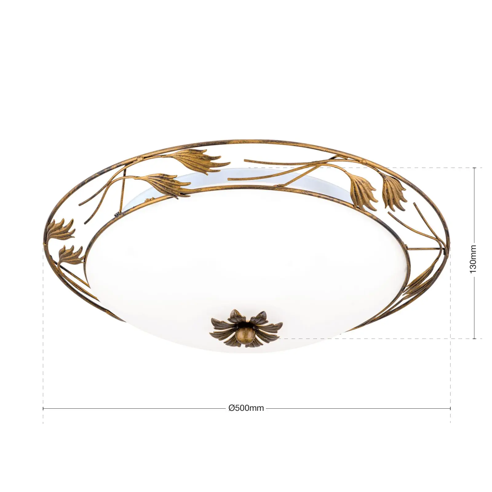 Plafonska lampa FLEUR, antik, Ø 50 cm - 7