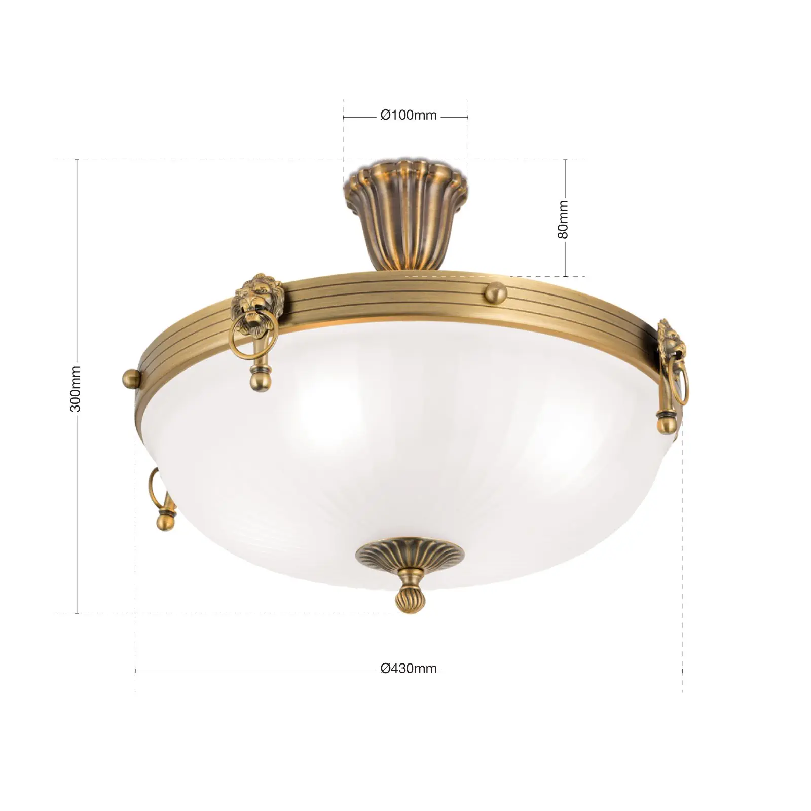 Plafonska lampa ROCCA, bronza, Ø 43 cm - 7