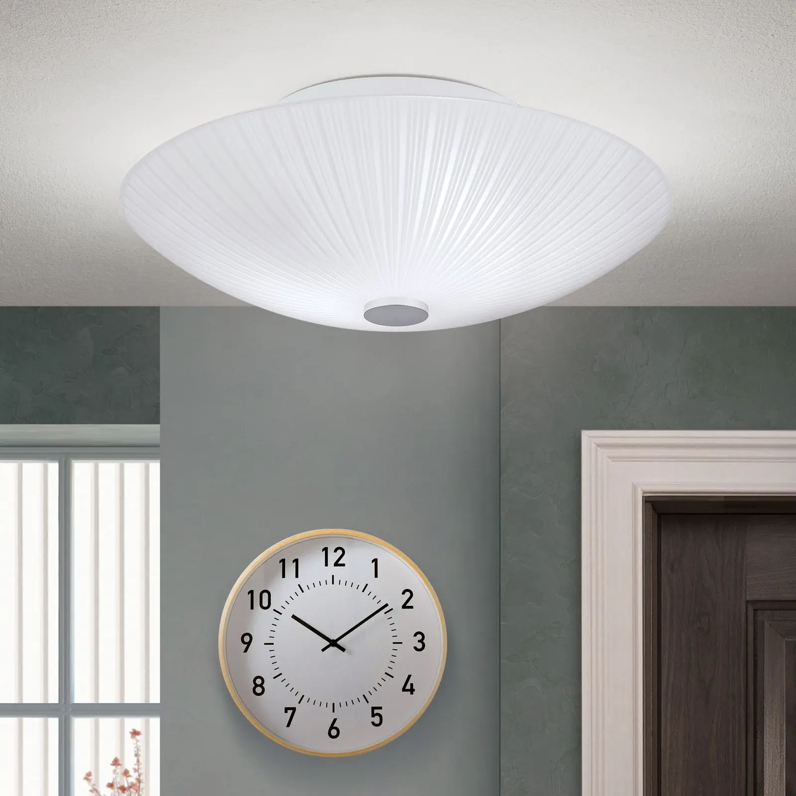 Plafonska lampa ERA, hrom, Ø 30 cm - 1