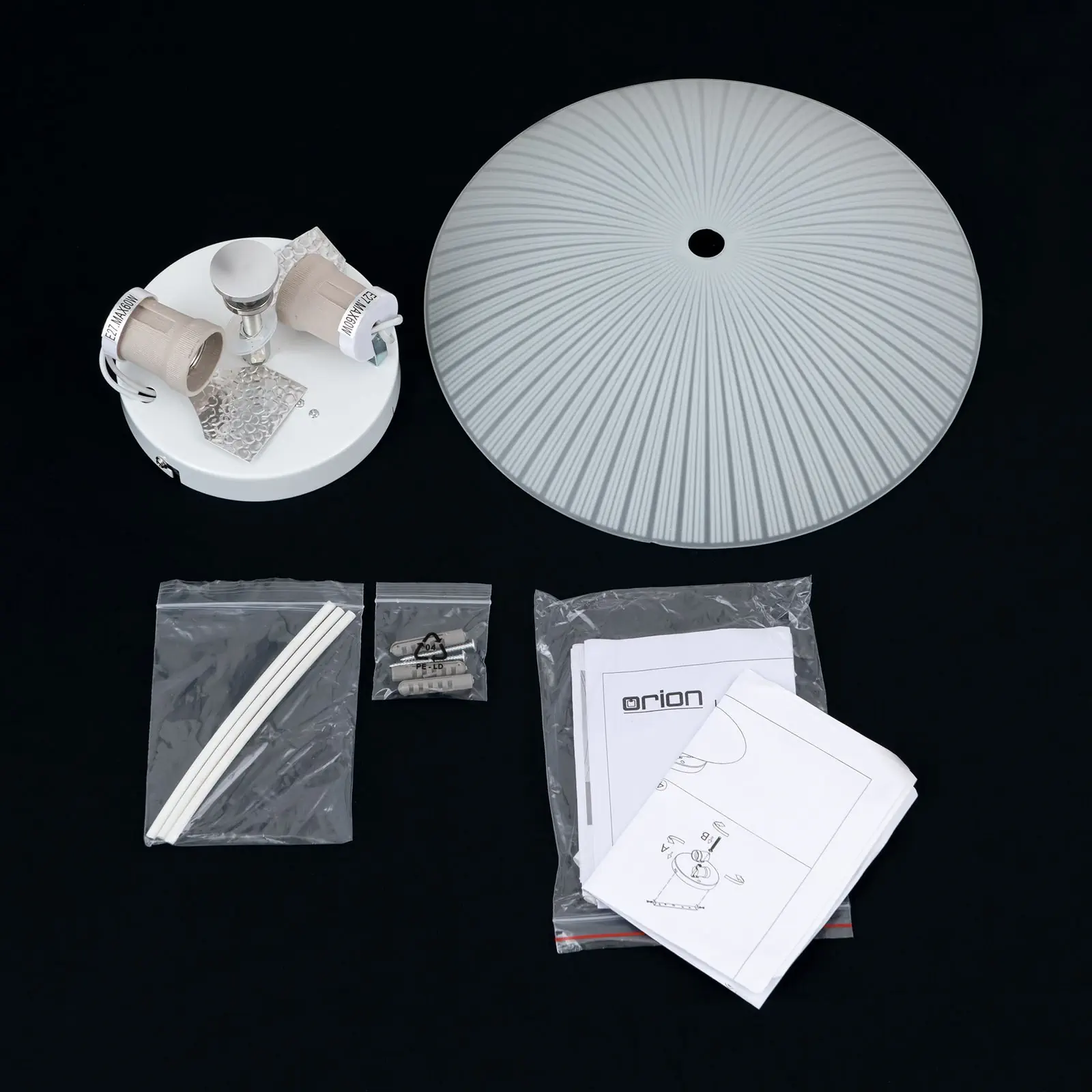 Plafonska lampa ERA, hrom, Ø 30 cm - 8