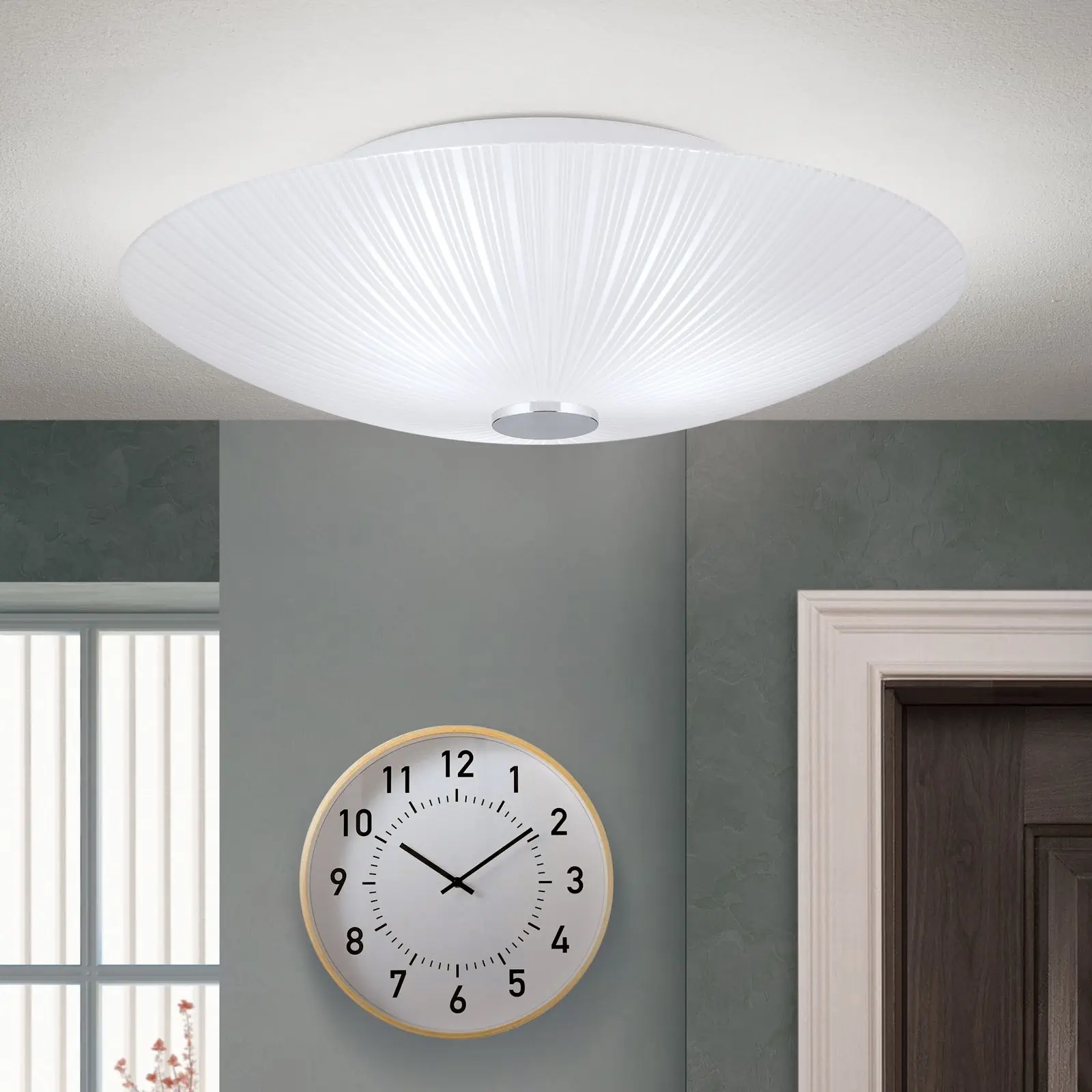 Plafonska lampa ERA, hrom, Ø 40 cm - 1