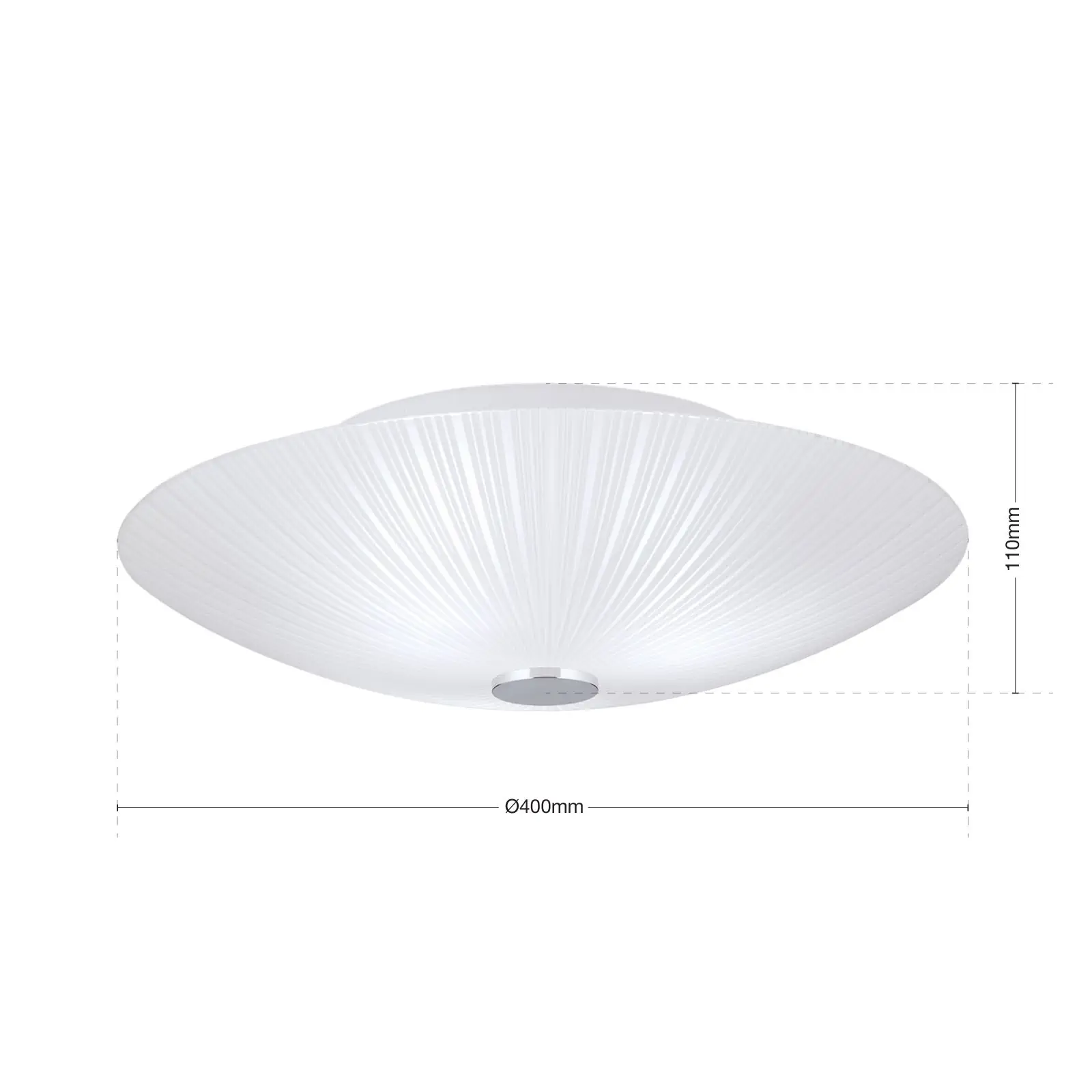 Plafonska lampa ERA, hrom, Ø 40 cm - 7