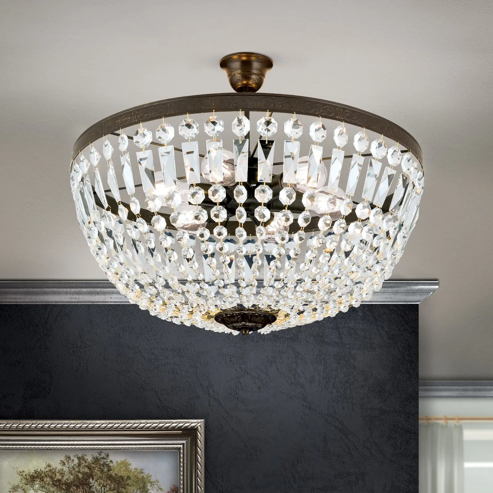 Plafonska lampa ARILA, antik, Ø 40 cm - 2