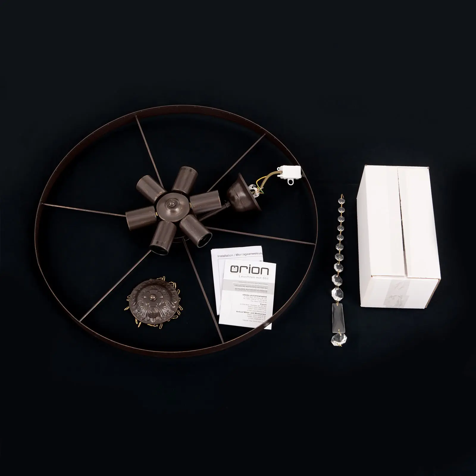 Plafonska lampa ARILA, antik, Ø 40 cm - 8