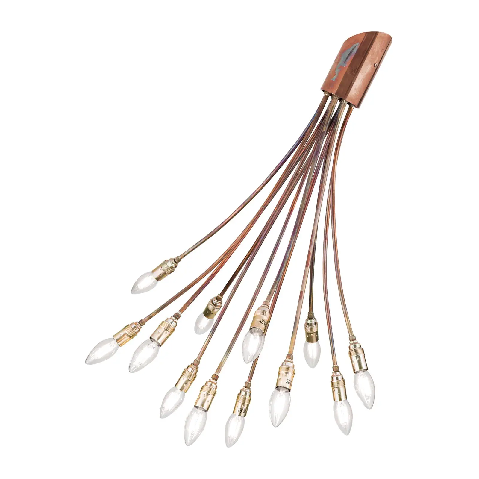 Plafonska lampa COPPY, 12 izvora svetla, bakar - 4