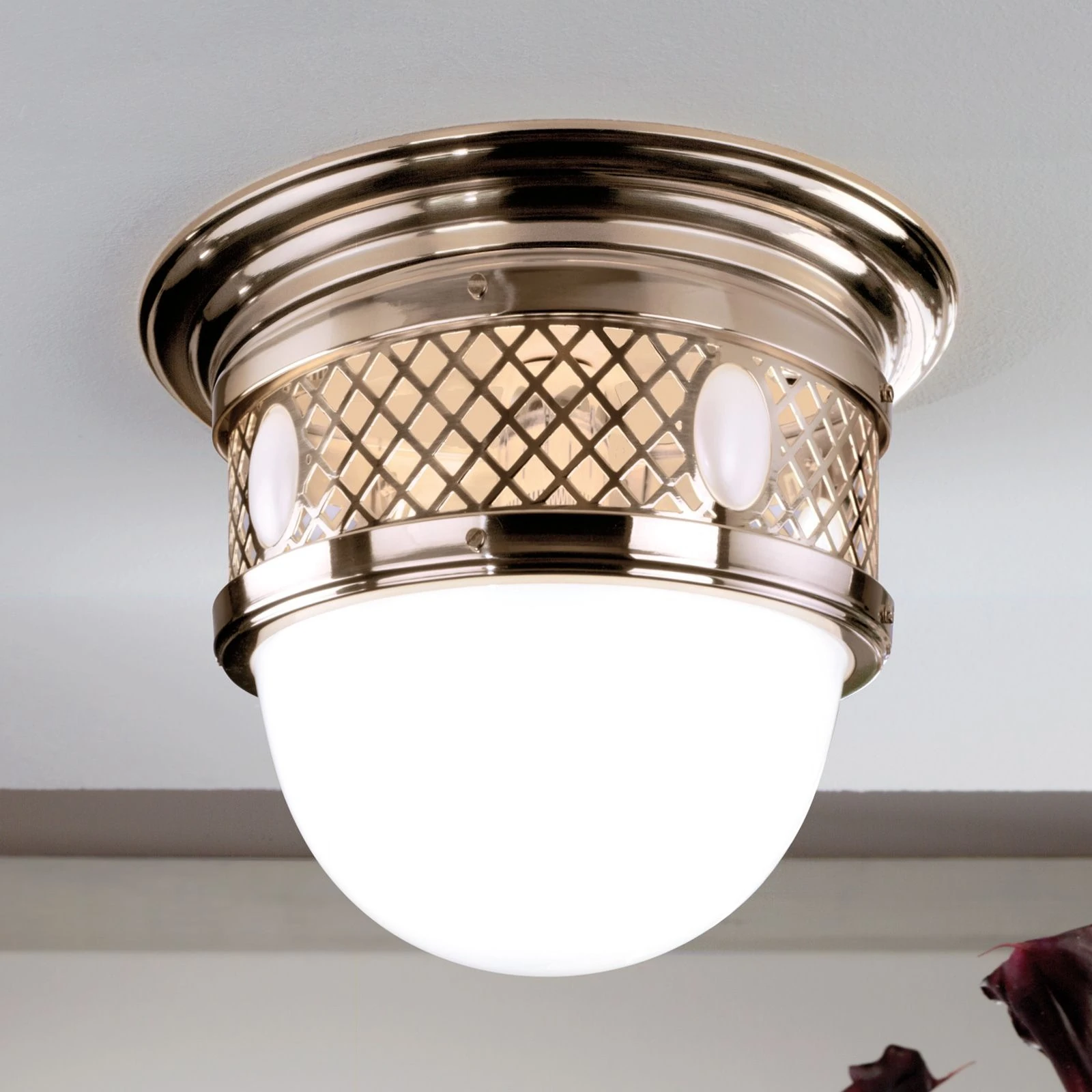 Plafonska lampa ALT WIEN, antik mesing, 30 cm - 1