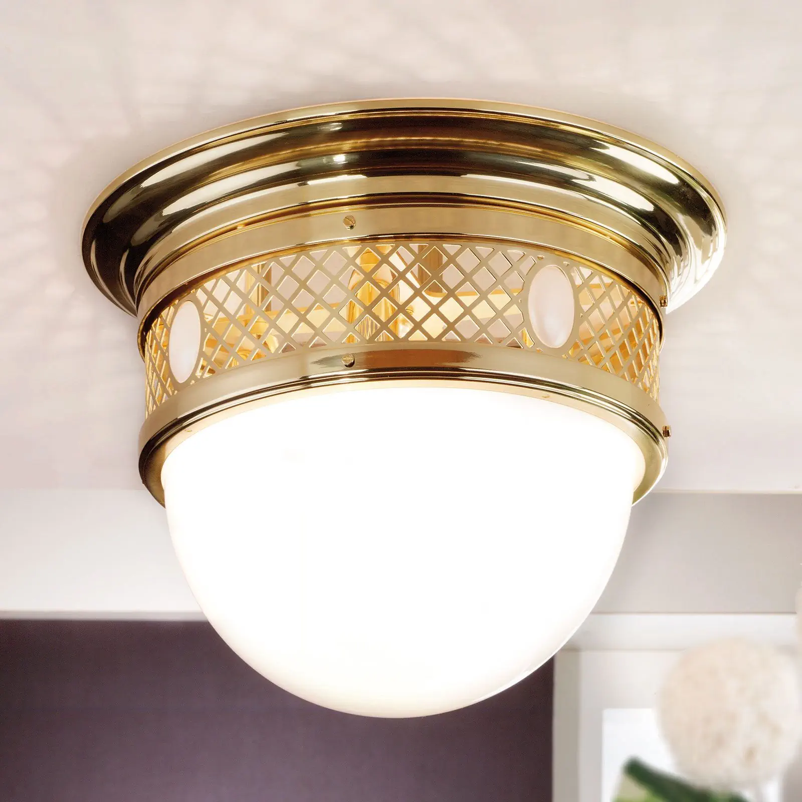 Plafonska lampa ALT WIEN, sjajni mesing, Ø 39 cm - 4