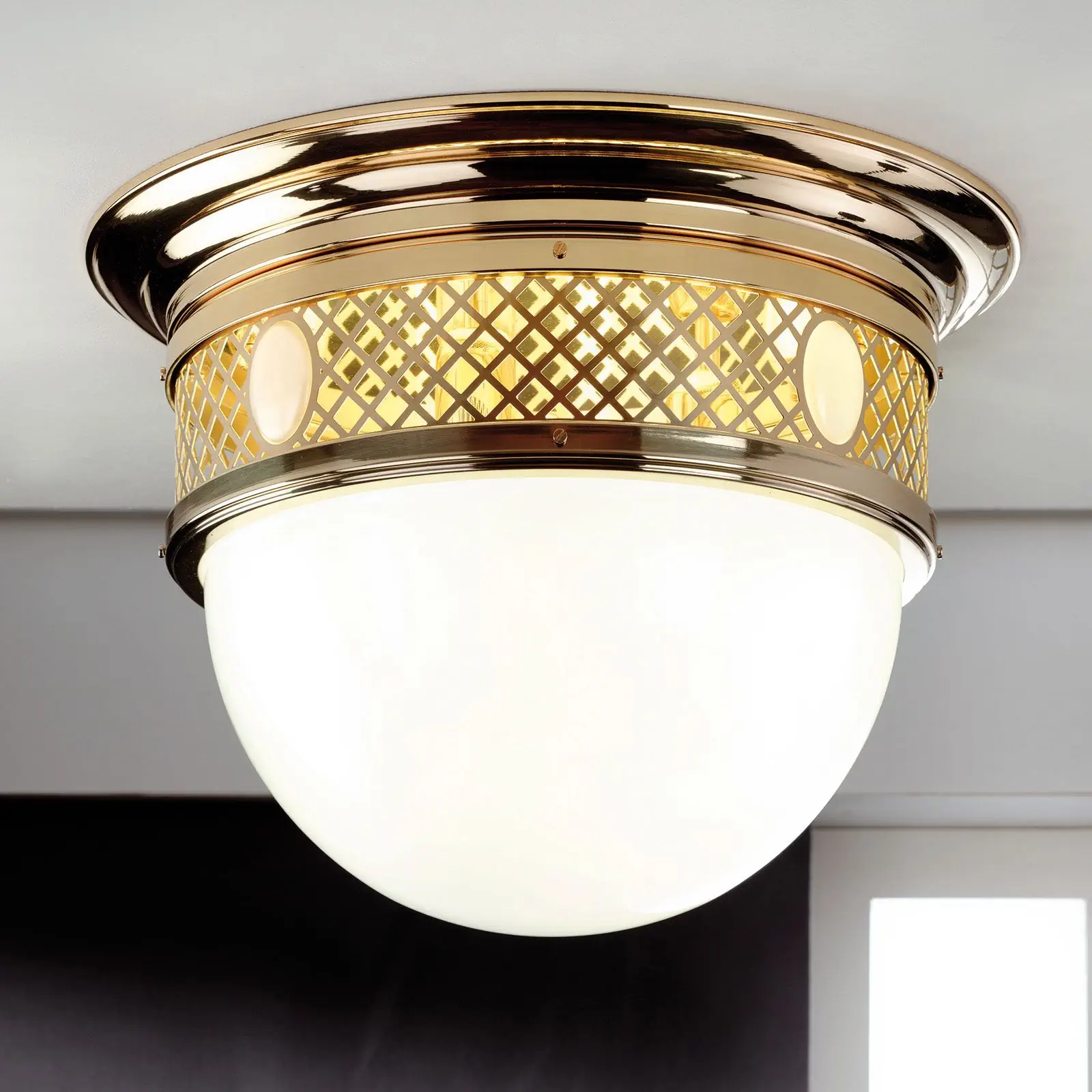 Plafonska lampa ALT WIEN, sjajni mesing, Ø 48 cm - 4