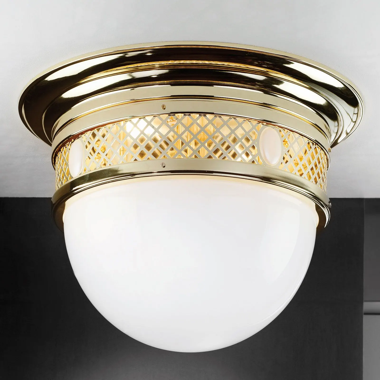 Plafonska lampa ALT WIEN, sjajni mesing, Ø 57 cm - 4