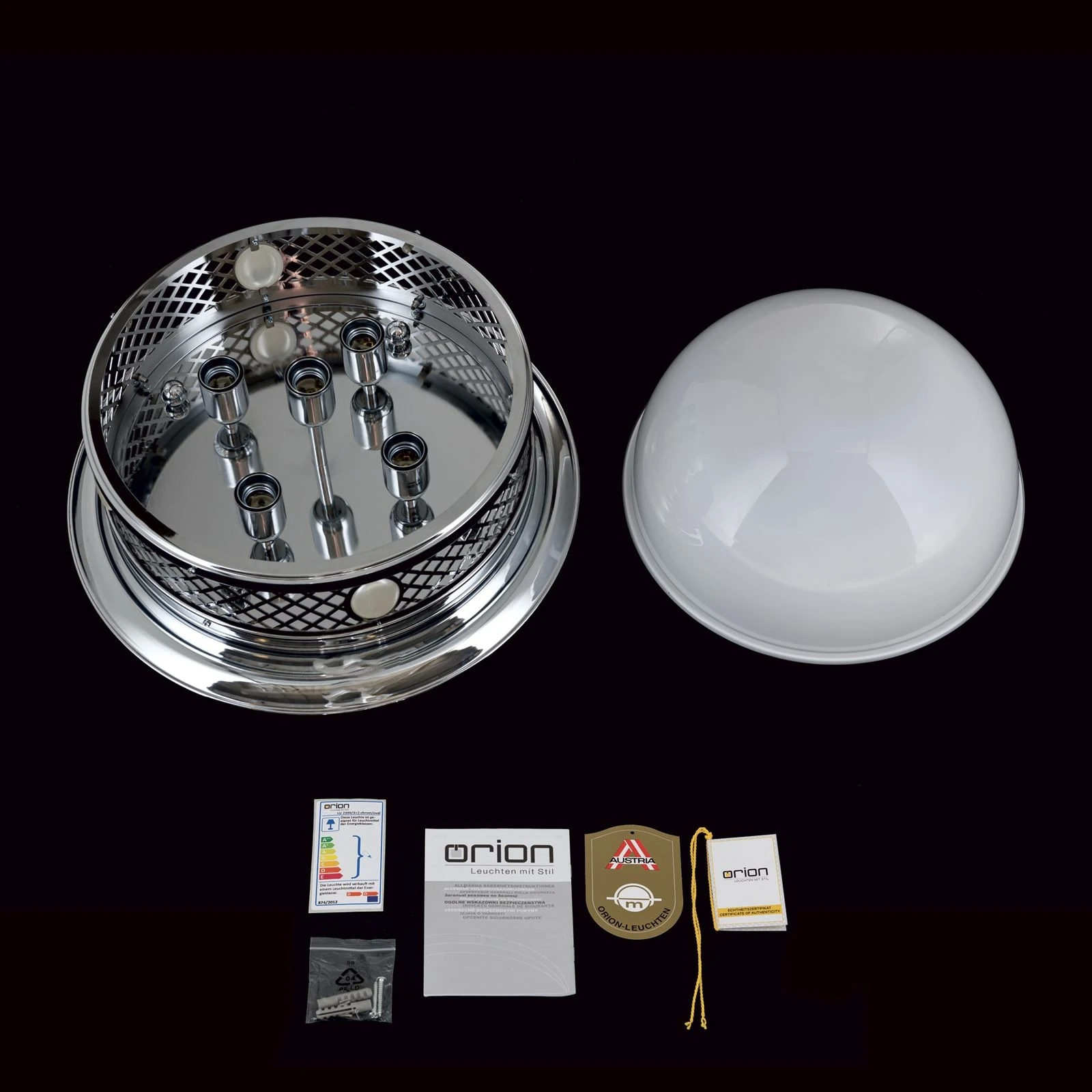 Plafonska lampa ALT WIEN, nikl, 57 cm - 8