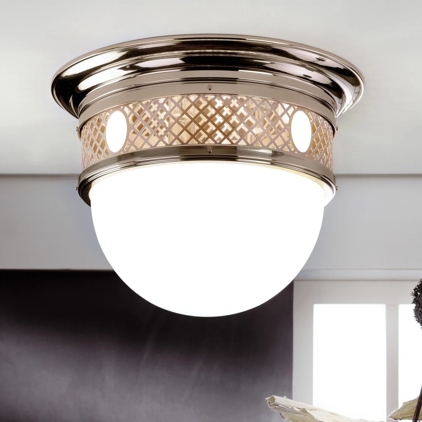 Plafonska lampa ALT WIEN, antik mesing, 48 cm - 1