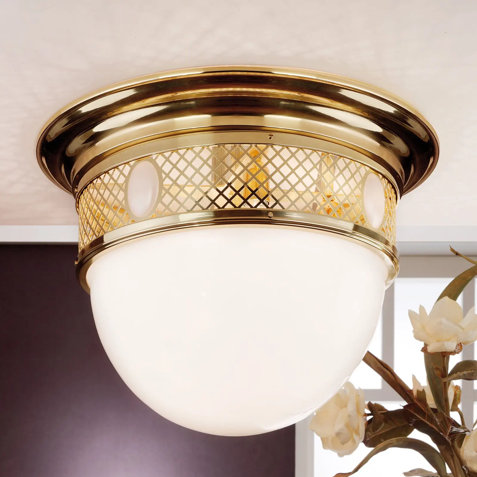 Plafonska lampa ALT WIEN, sjajni mesing, Ø 63 cm - 1