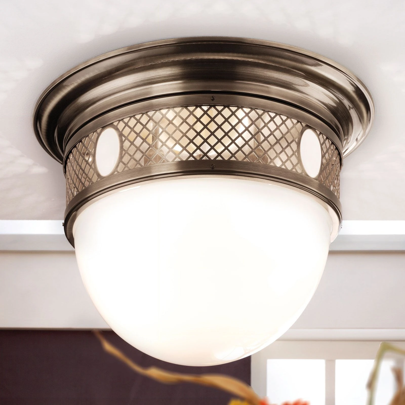 Plafonska lampa ALT WIEN, antik mesing, 63 cm - 4