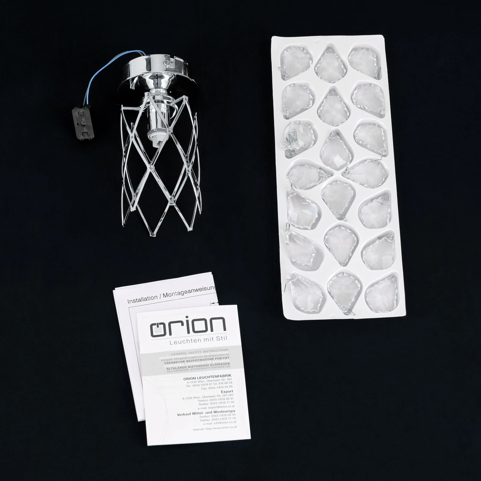 Plafonska lampa RITA, hrom - 8