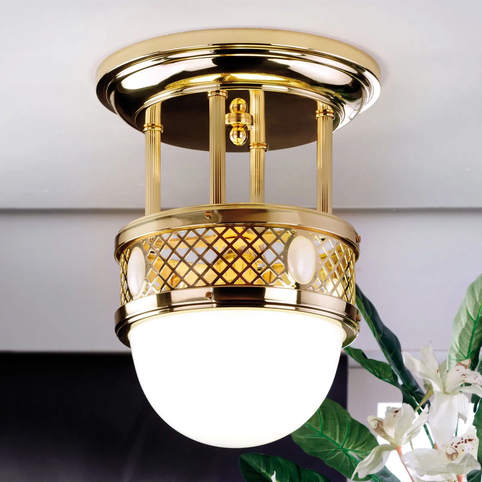 Viseća plafonska lampa ALT WIEN, sjajni mesing, 29 cm - 4