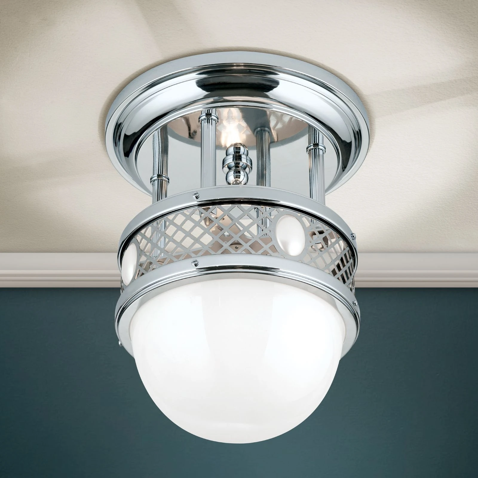 Viseća plafonska lampa ALT WIEN, 1 izvor svetla, 29 cm, sjajni nikl - 2