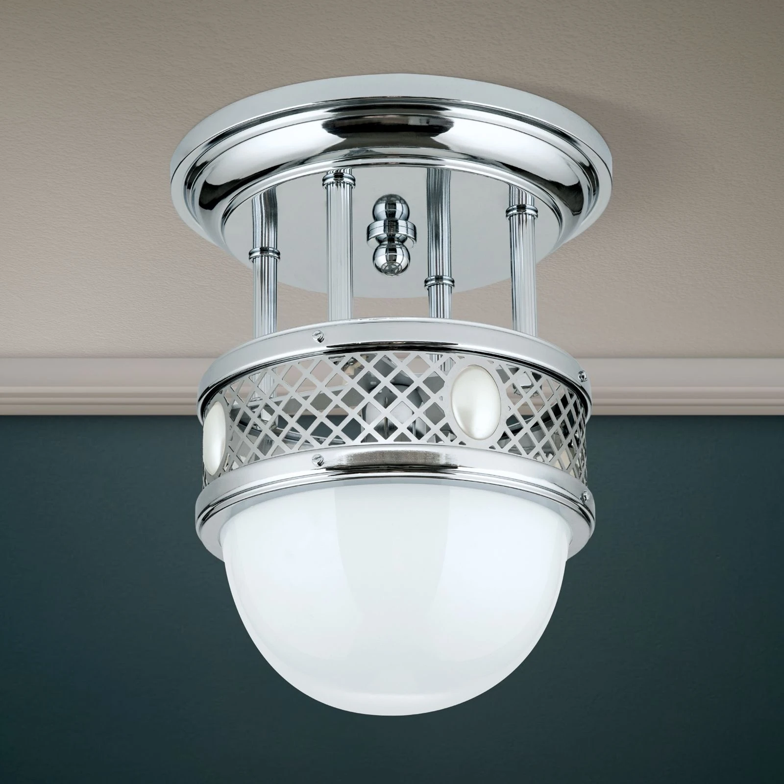 Viseća plafonska lampa ALT WIEN, 1 izvor svetla, 29 cm, sjajni nikl - 3