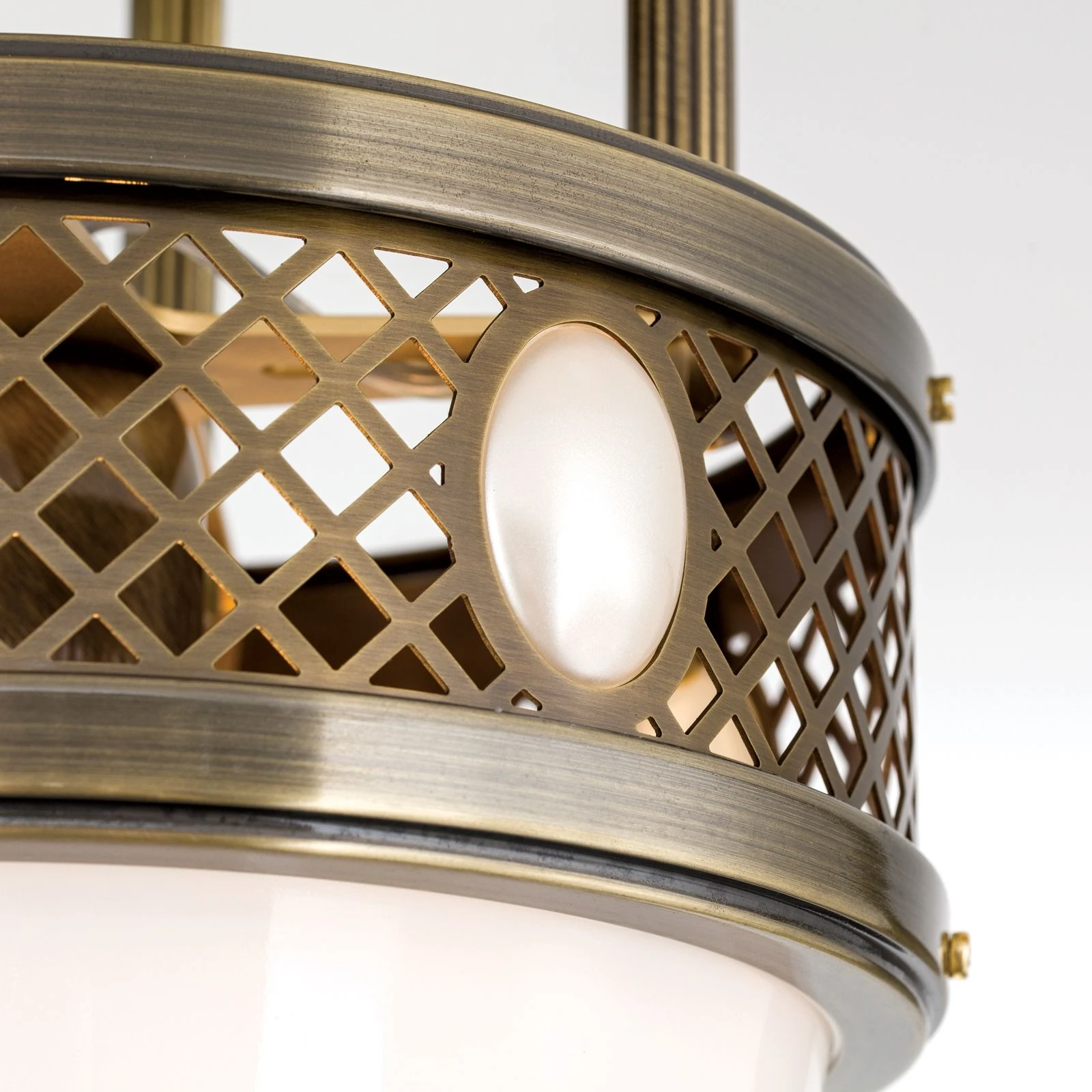 Plafonska lampa sa kratkim vešanjem ALT WIEN, antik mesing, 29 cm - 5