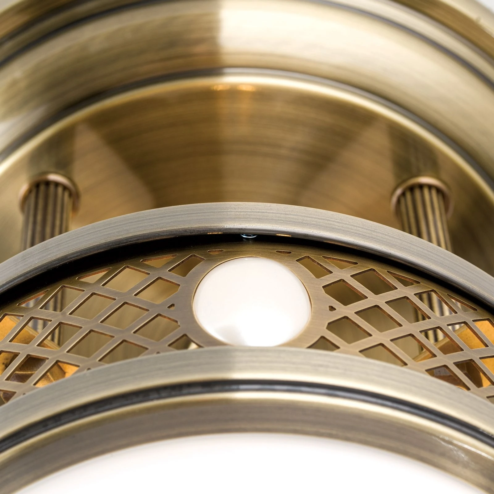 Plafonska lampa sa kratkim vešanjem ALT WIEN, antik mesing, 29 cm - 6