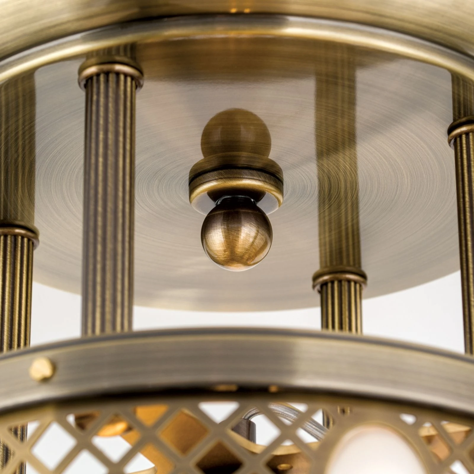 Plafonska lampa sa kratkim vešanjem ALT WIEN, antik mesing, 33 cm - 5