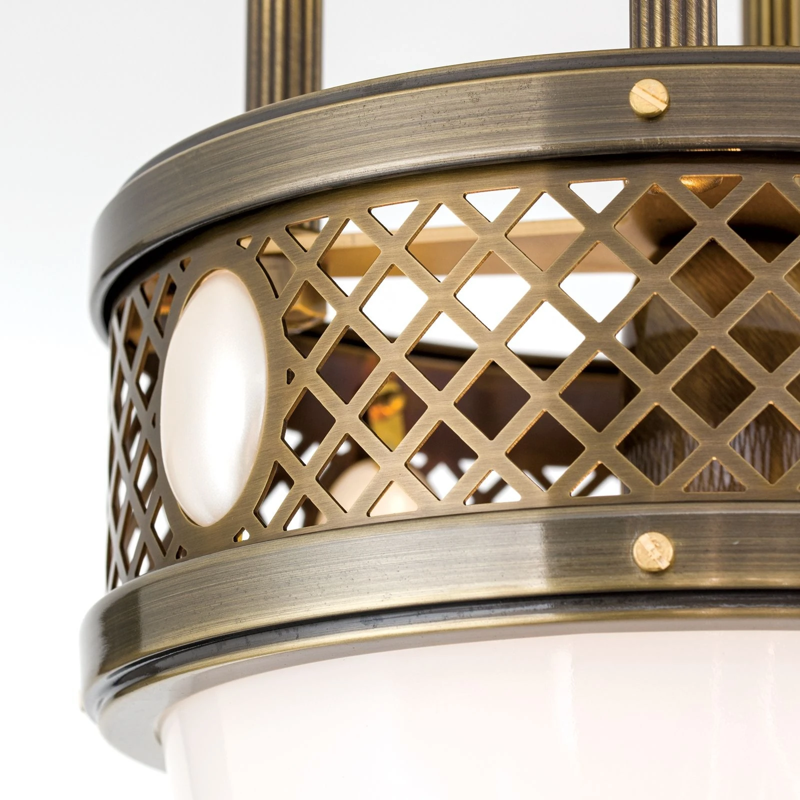 Plafonska lampa sa kratkim vešanjem ALT WIEN, antik mesing, 33 cm - 6