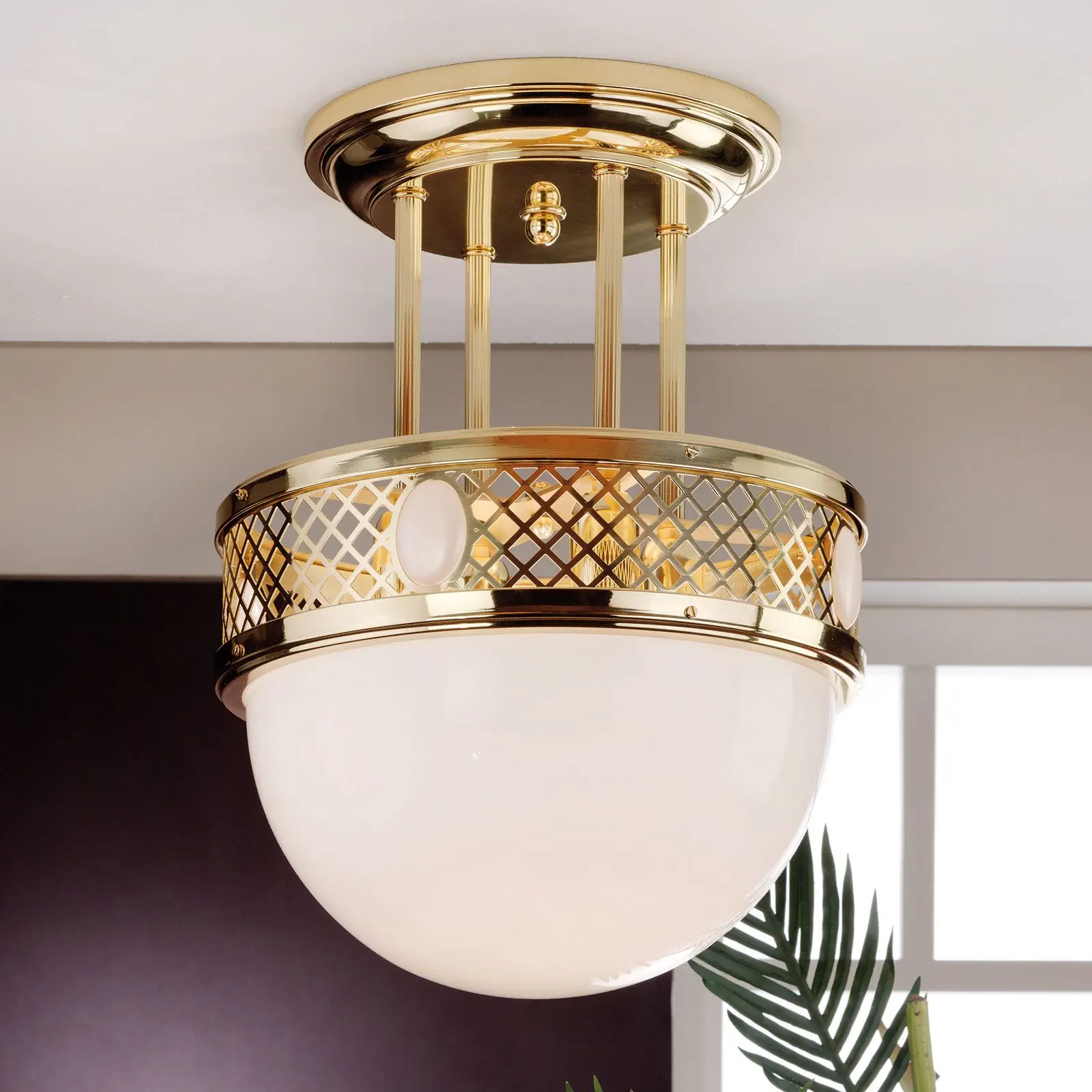 Viseća plafonska lampa ALT WIEN, sjajni mesing, 40 cm - 5