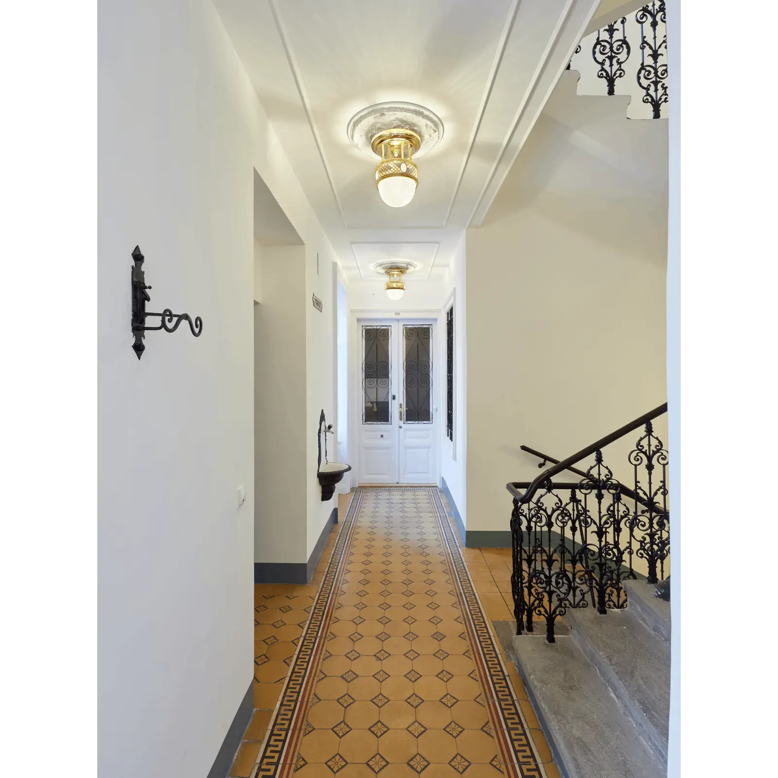 Viseća plafonska lampa ALT WIEN, sjajni mesing, 40 cm - 6